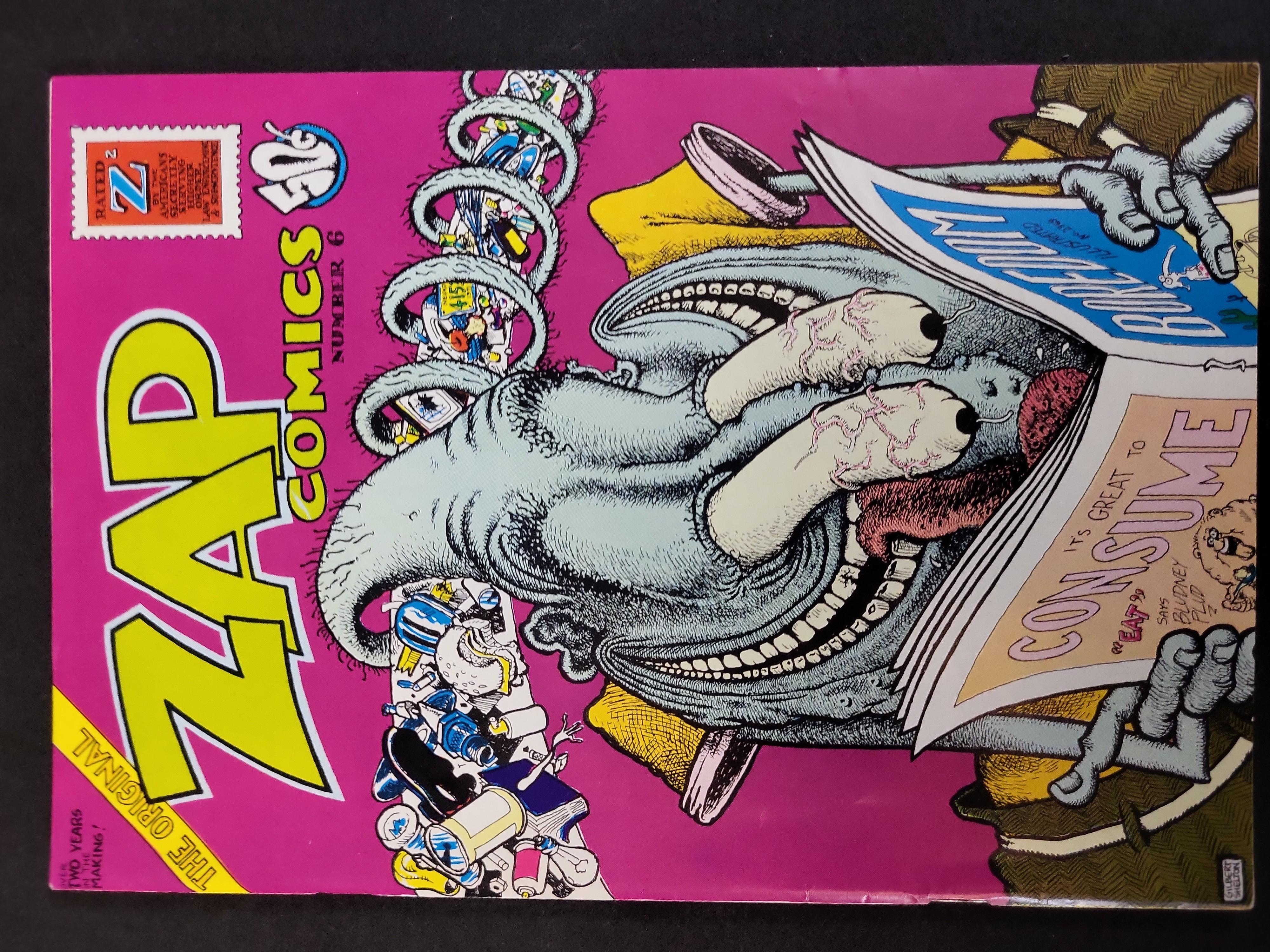 I03672 | Trio of Underground Comic Books Including Zap Comix No. 2, Zap Comix No. 6, and Mr. Natural No. 2