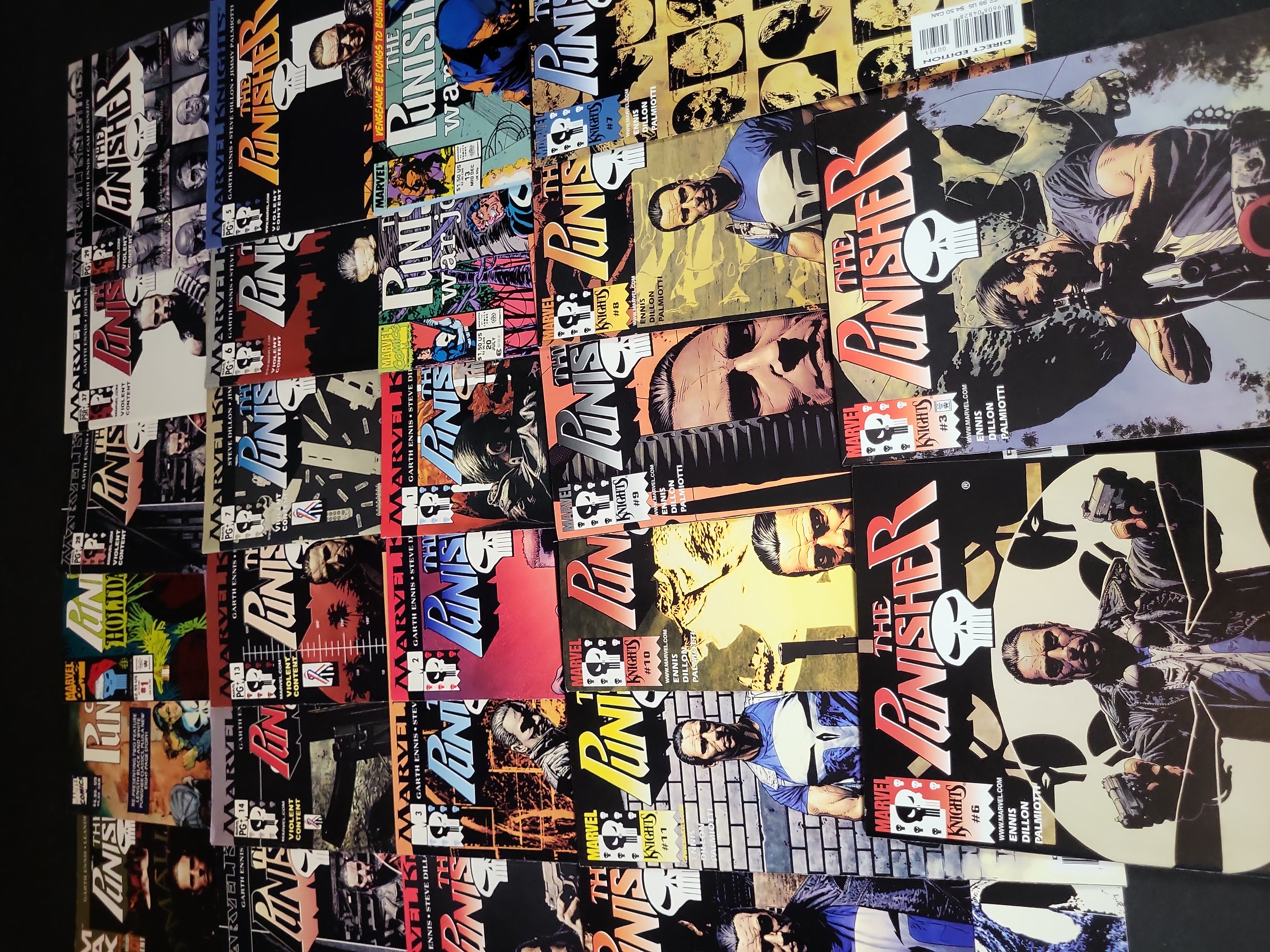 I03677 | A Collection of Approximately 27 Marvel Punisher Comic Books Featuring the Garth Ennis Run