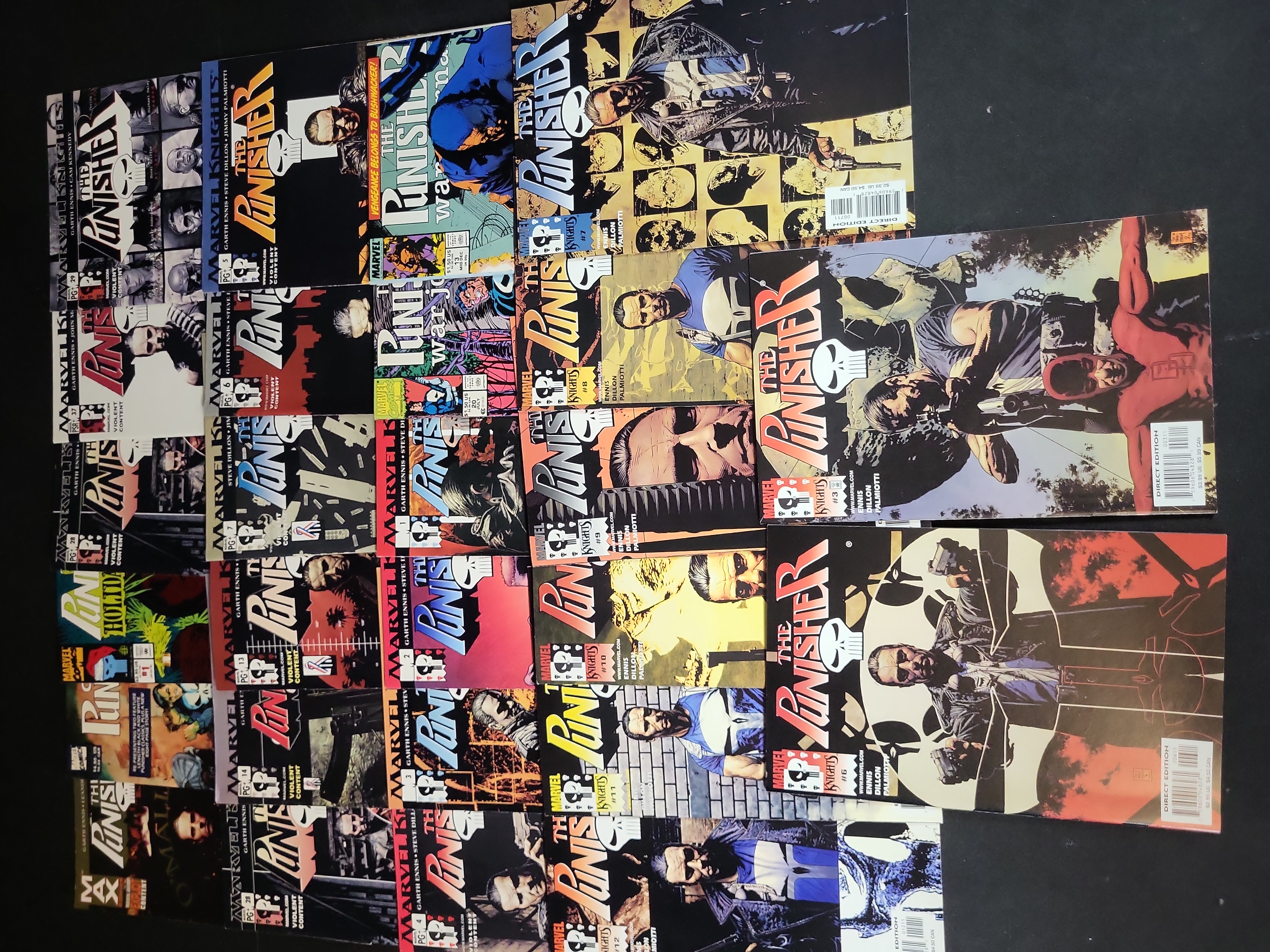 I03677 | A Collection of Approximately 27 Marvel Punisher Comic Books Featuring the Garth Ennis Run