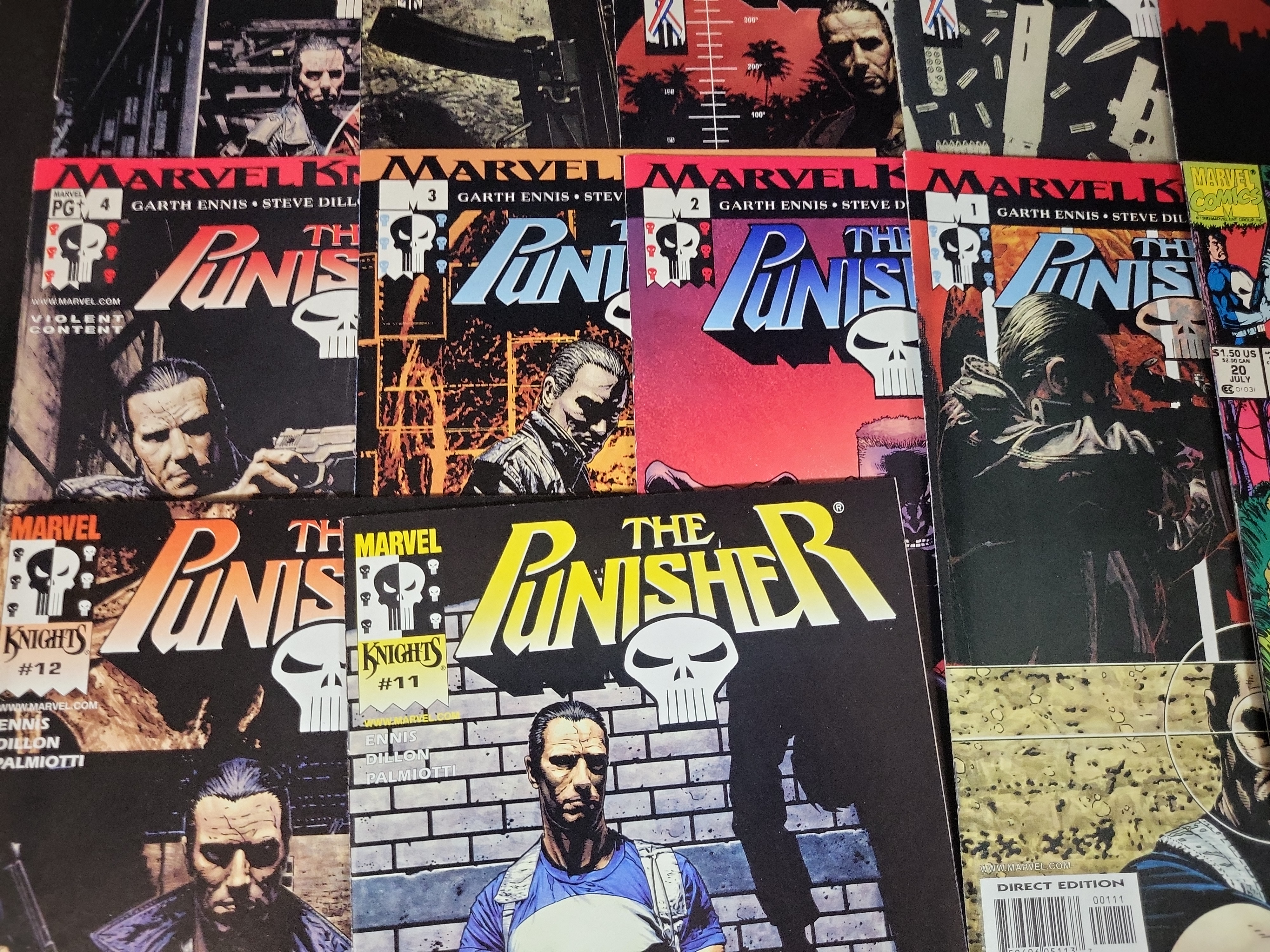 I03677 | A Collection of Approximately 27 Marvel Punisher Comic Books Featuring the Garth Ennis Run