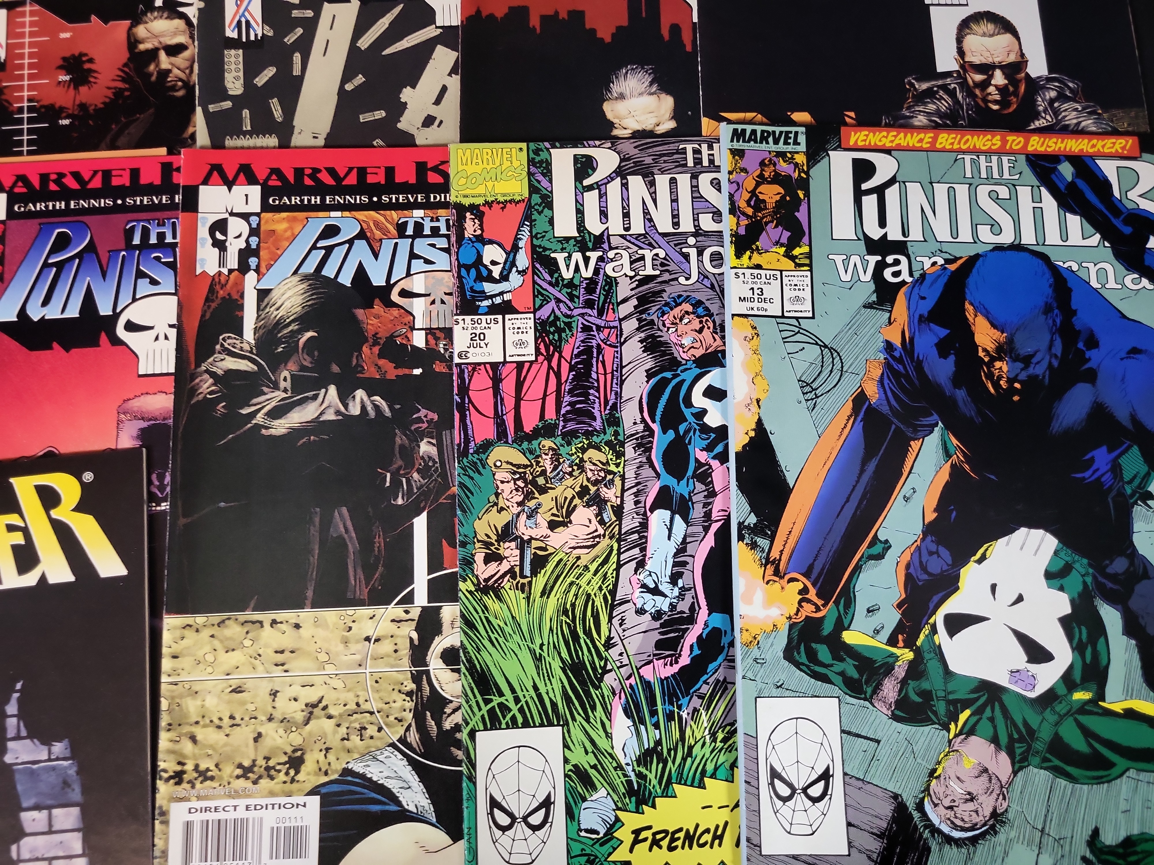 I03677 | A Collection of Approximately 27 Marvel Punisher Comic Books Featuring the Garth Ennis Run
