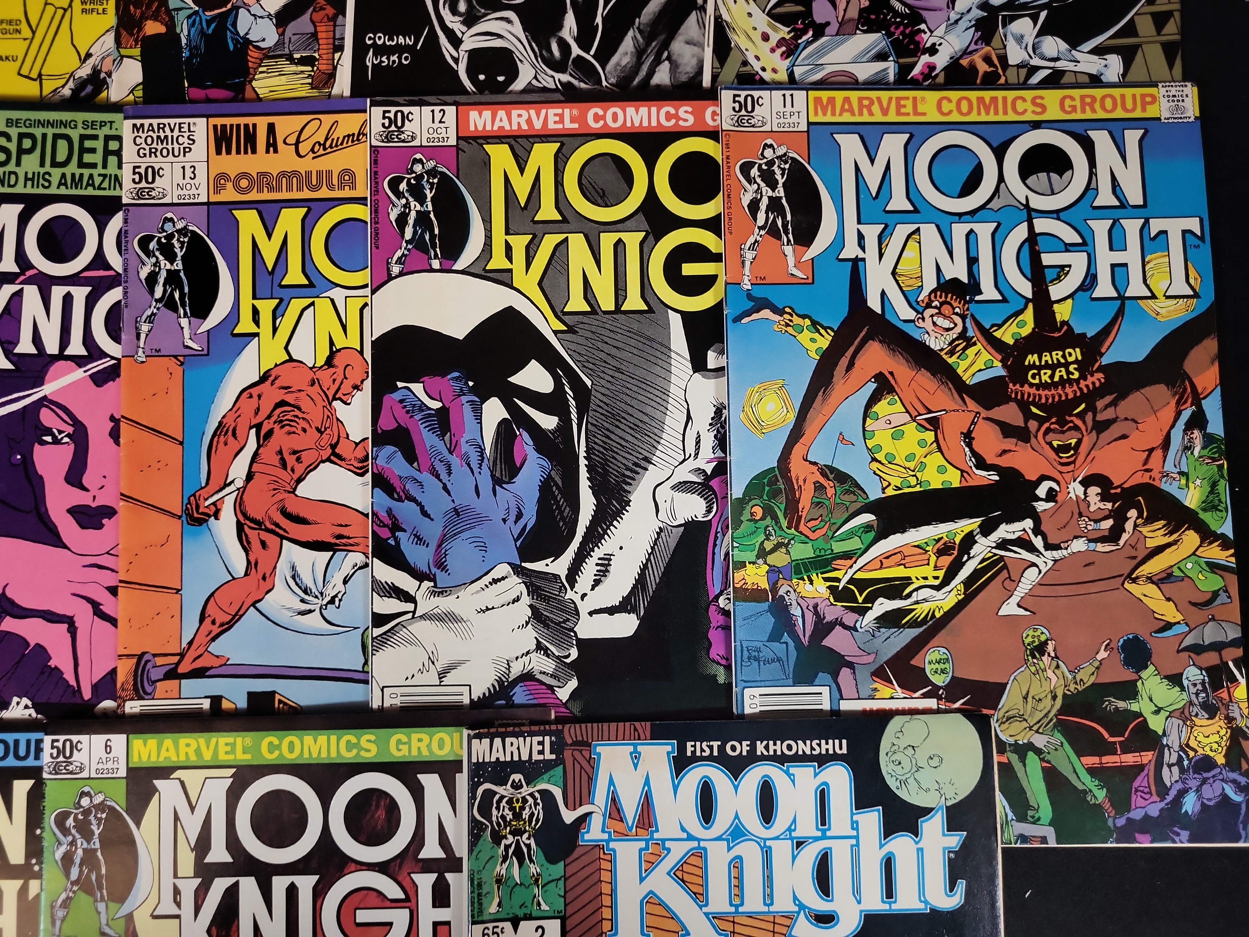 I03708 | Collection of 13 Moon Knight Marvel Comic Books Including Volume 1 Issues and Fist of Khonshu