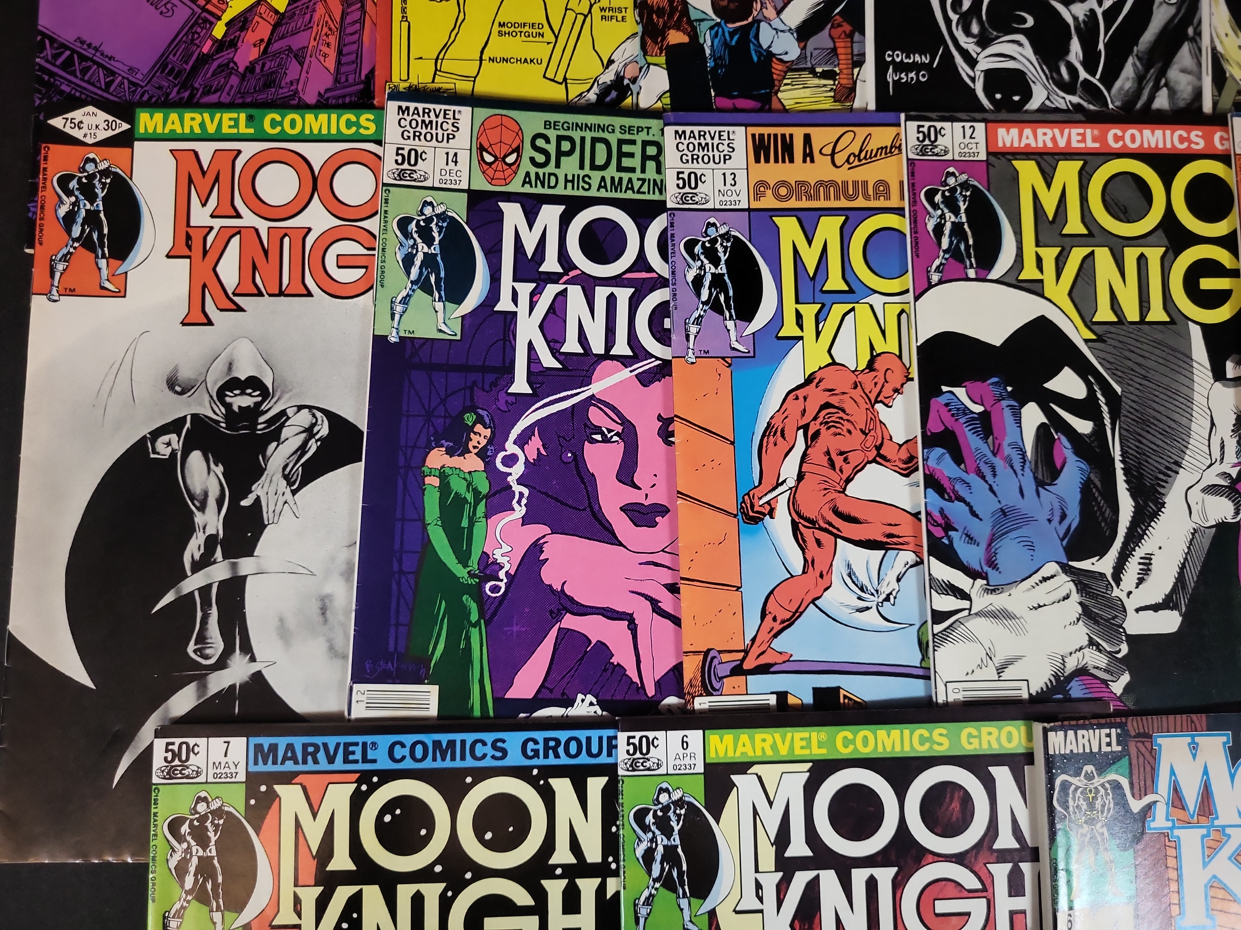 I03708 | Collection of 13 Moon Knight Marvel Comic Books Including Volume 1 Issues and Fist of Khonshu