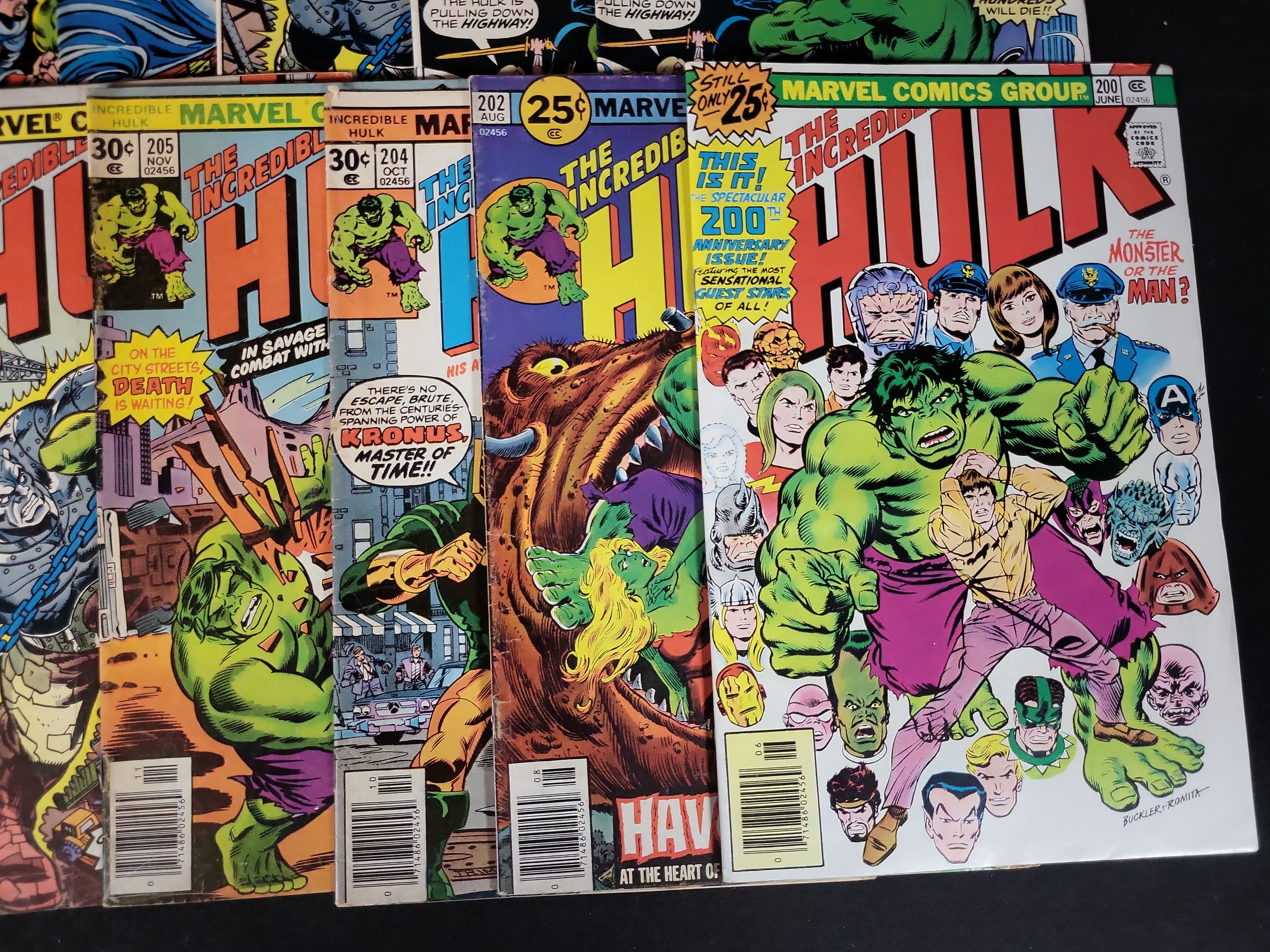 I03711 | Collection of 25 The Incredible Hulk Marvel Comics Bronze Age Issues 200 to 235