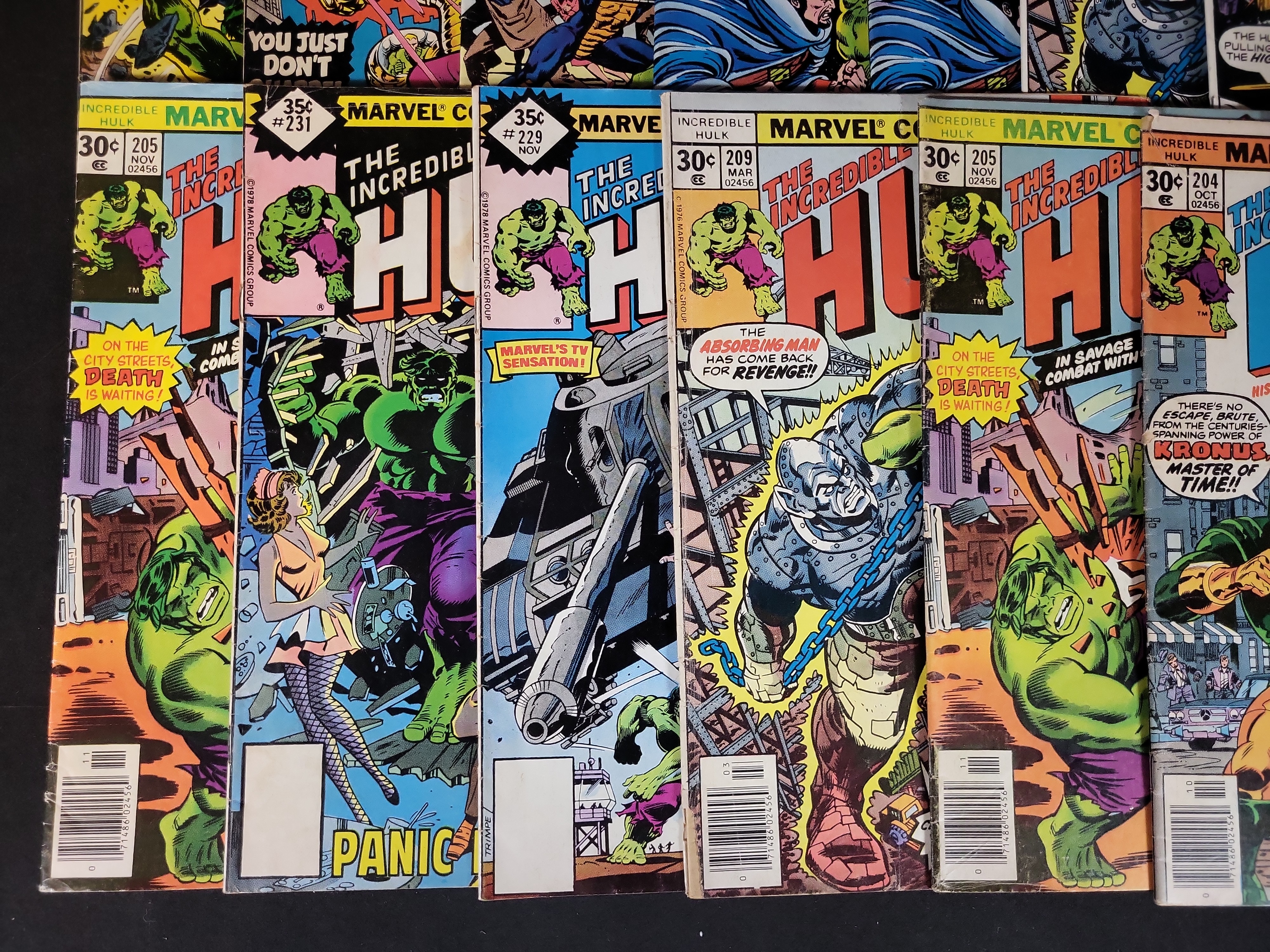 I03711 | Collection of 25 The Incredible Hulk Marvel Comics Bronze Age Issues 200 to 235