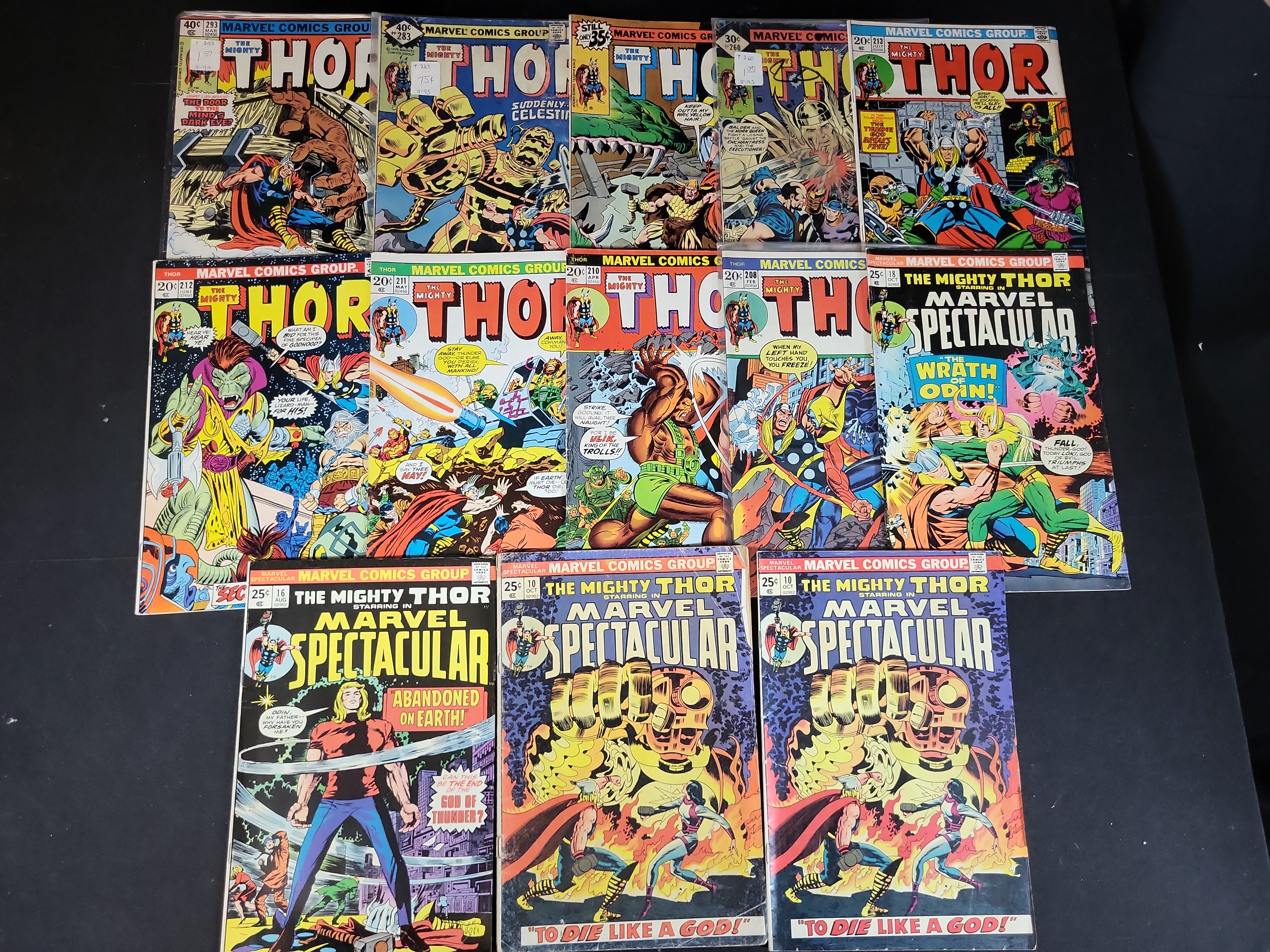 I03715 | A Collection of Vintage Marvel Thor Comic Books, 1973-1980