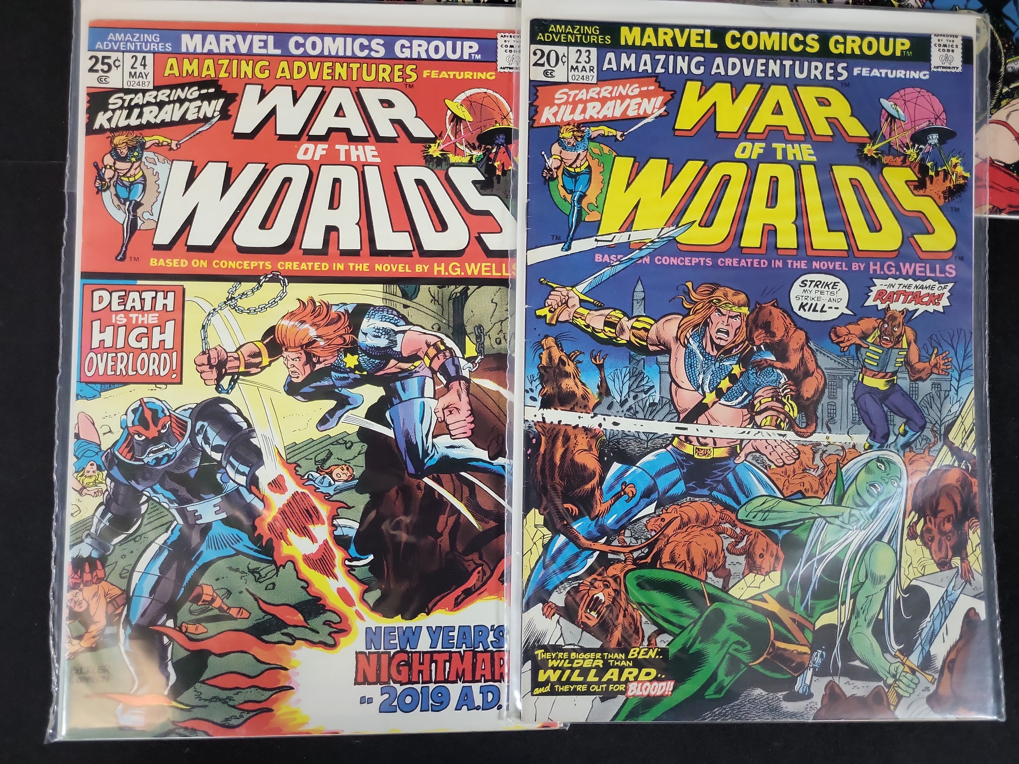 I03719 | A Collection of 18 Marvel Comics Amazing Adventures Featuring Killraven