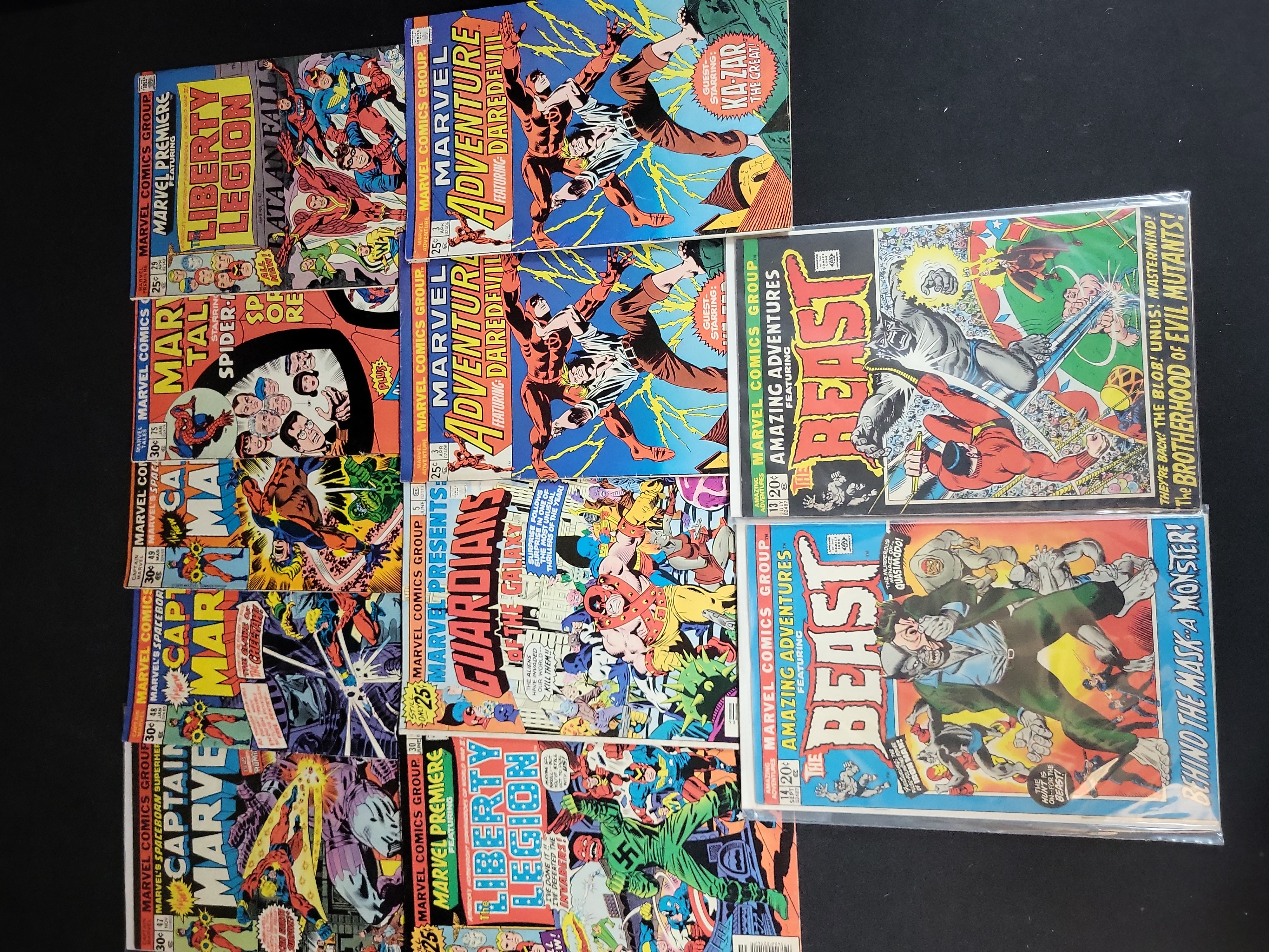 I03731 | A Collection of Eleven Marvel Comic Books from the Bronze Age Including Captain Marvel and The Beast
