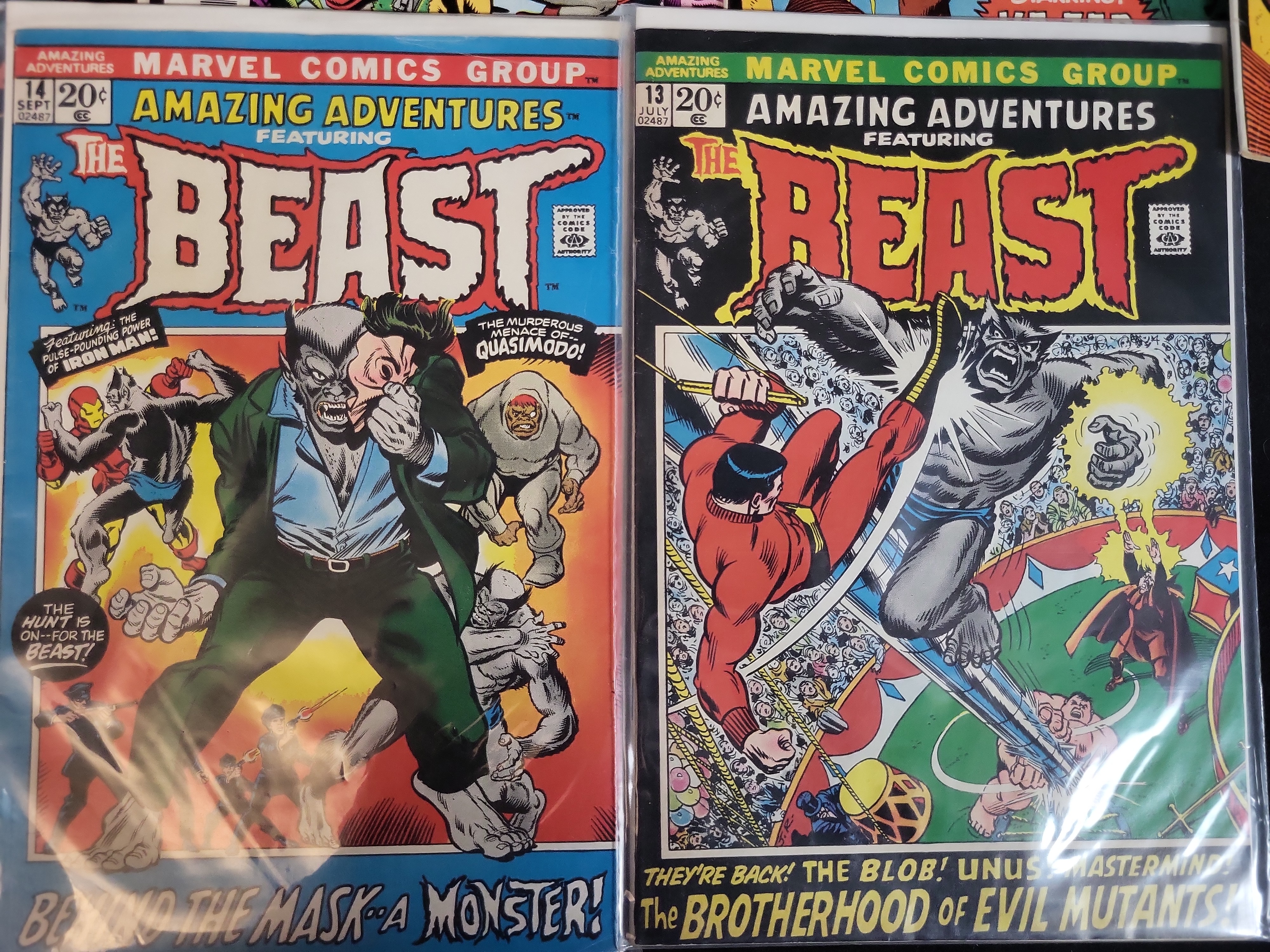 I03731 | A Collection of Eleven Marvel Comic Books from the Bronze Age Including Captain Marvel and The Beast