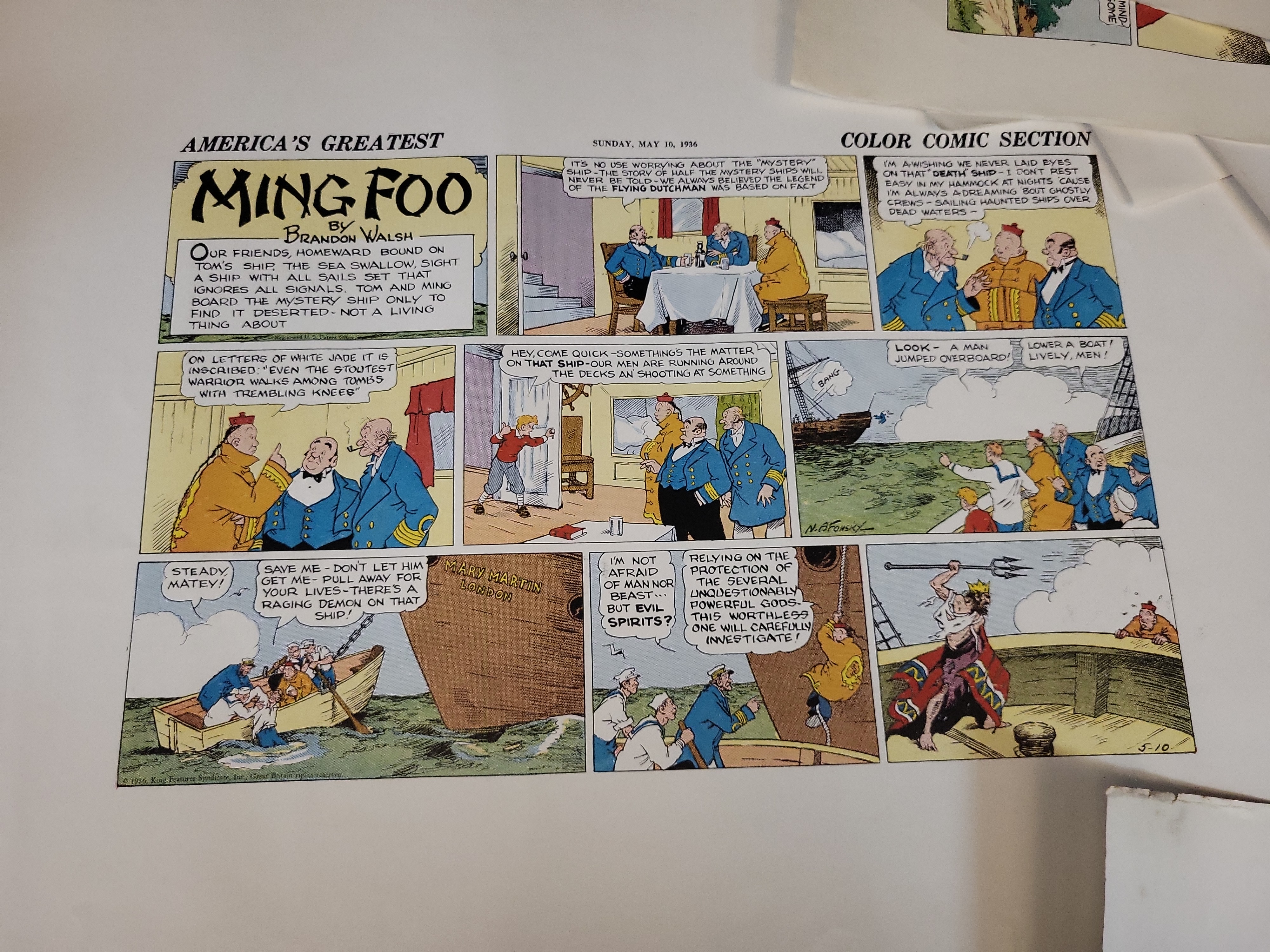I03467 | A Collection of Ming Foo and Little Annie Rooney Sunday Comic Strip Pages and Proofs