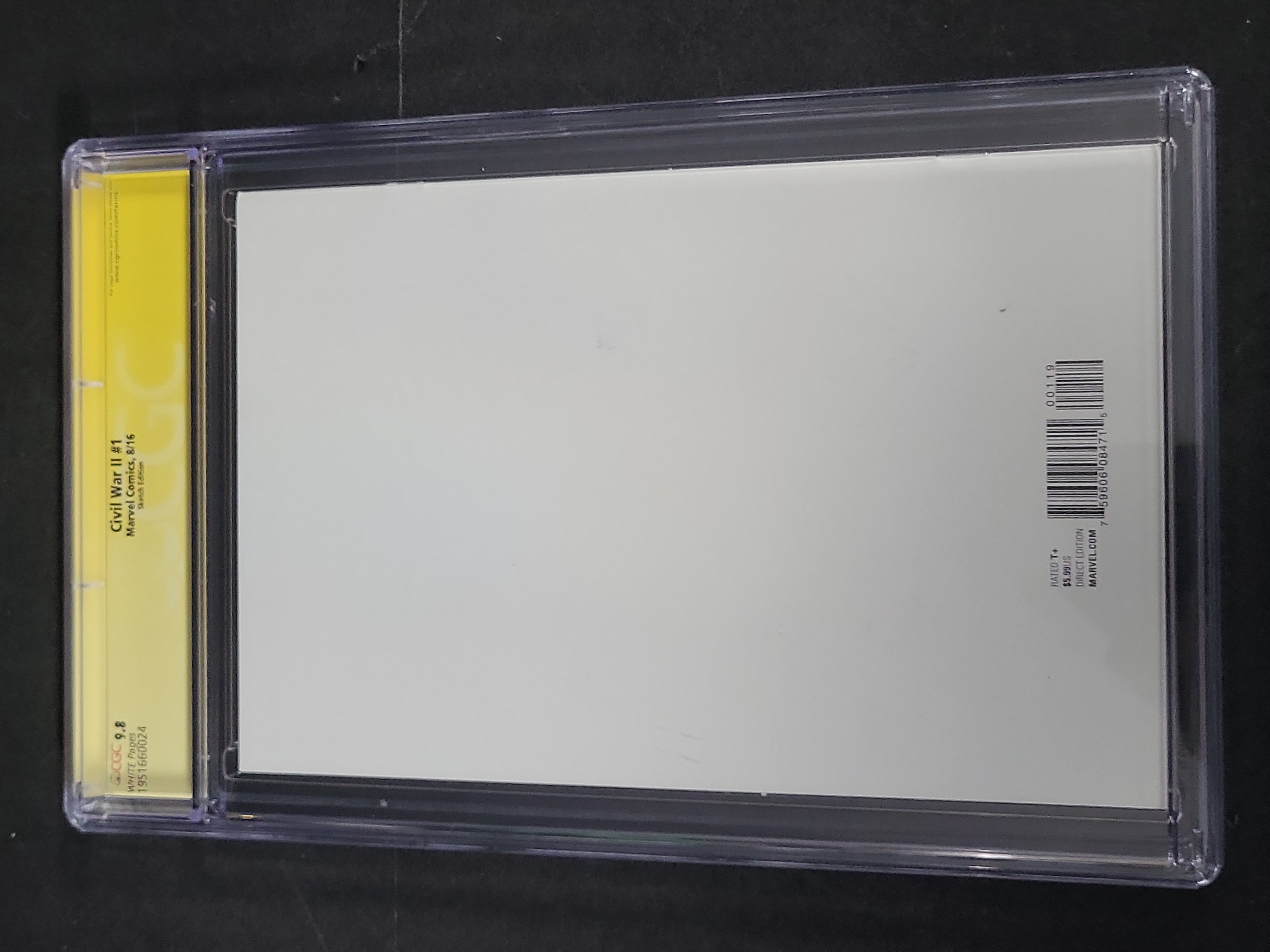 I03482 | Marvel Comics Civil War II #1 CGC Signature Series 9.8 Chris Campana Signed Sketch Edition