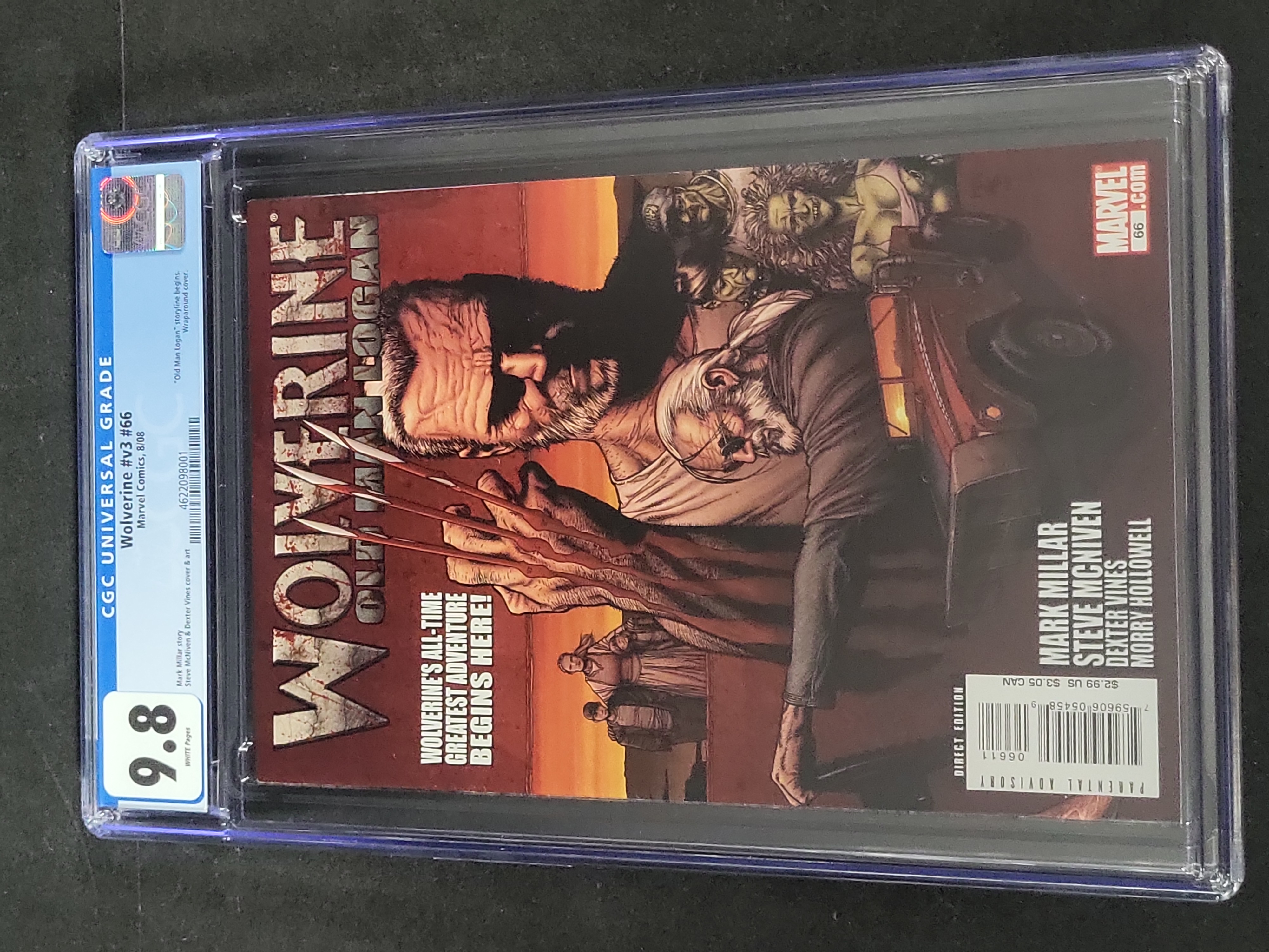 I03497 | Wolverine Vol. 3 Issue 66 CGC 9.8 White Pages Marvel Comics 2008 Old Man Logan Part 1