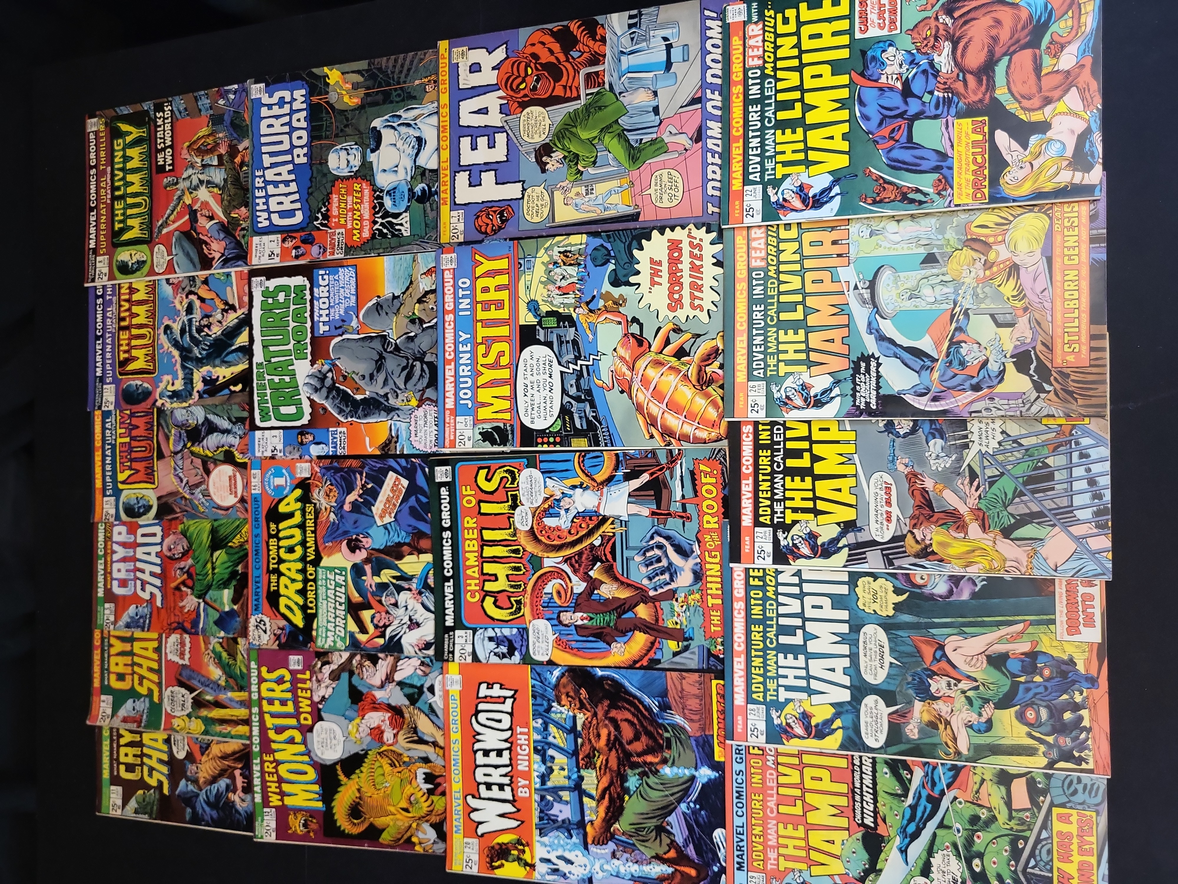 I03500 | A Collection of Bronze Age Marvel Horror and Suspense Comic Books
