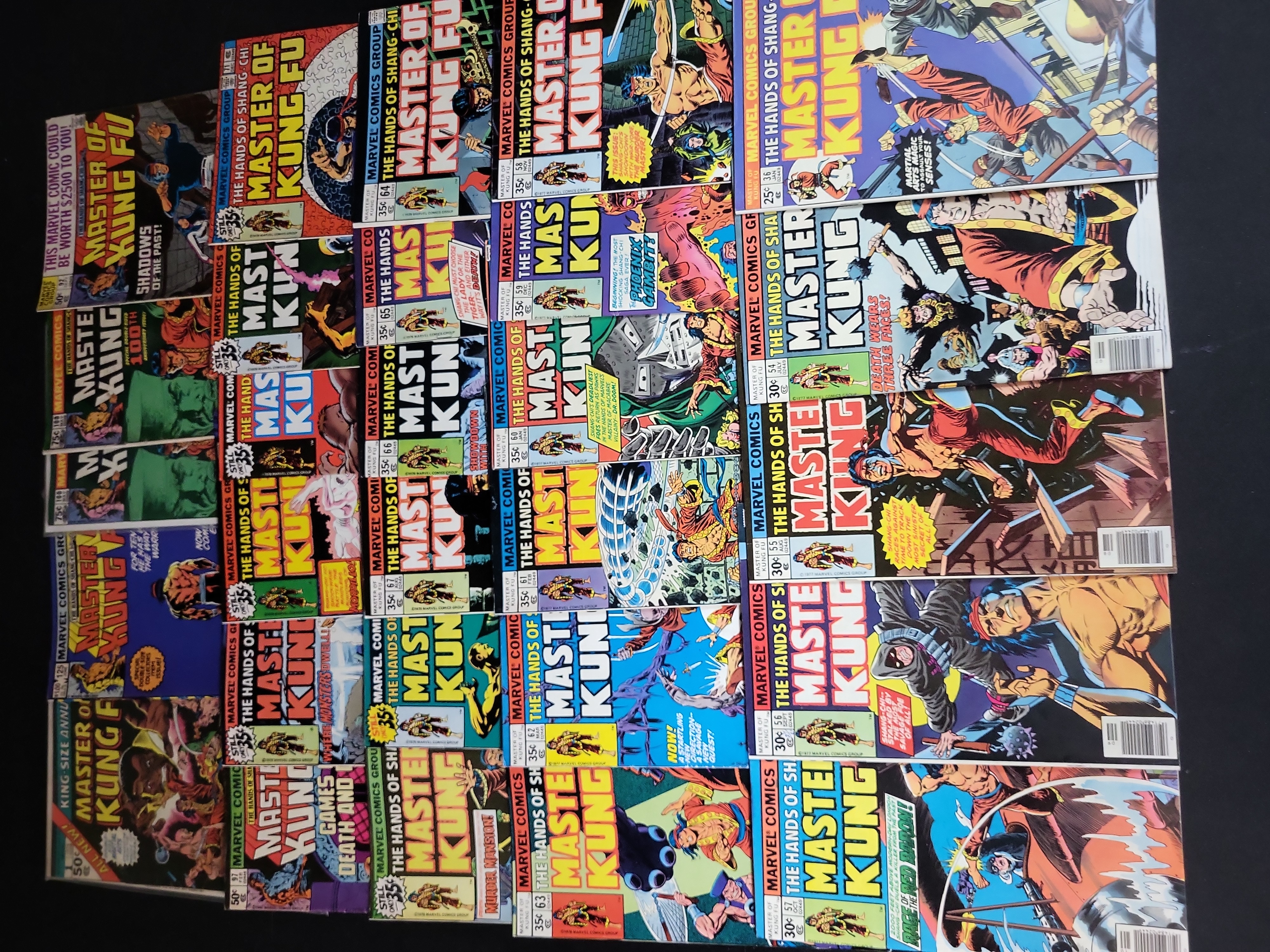 I03755 | A Group of Marvel Comics The Hands of Shang-Chi Master of Kung Fu Bronze Age Issues
