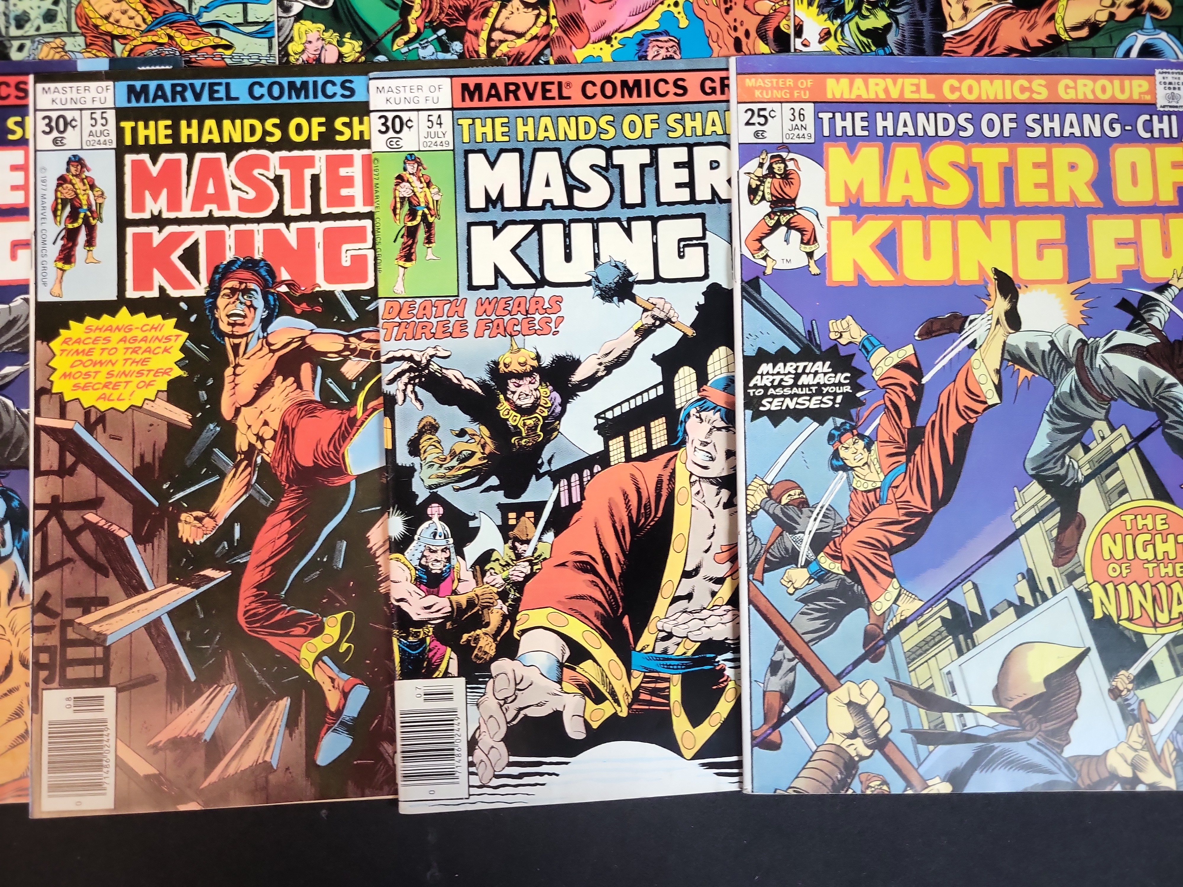I03755 | A Group of Marvel Comics The Hands of Shang-Chi Master of Kung Fu Bronze Age Issues