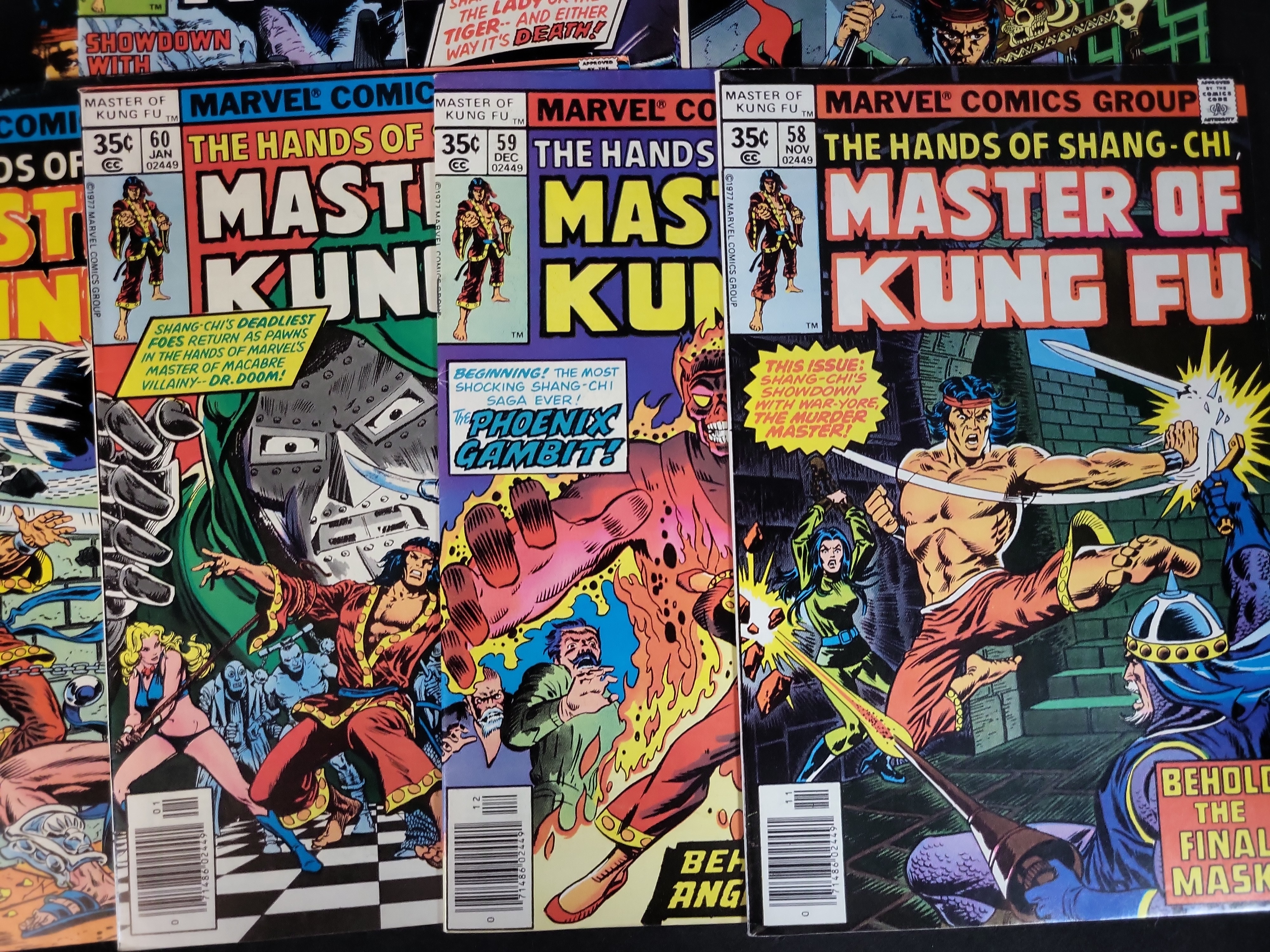 I03755 | A Group of Marvel Comics The Hands of Shang-Chi Master of Kung Fu Bronze Age Issues