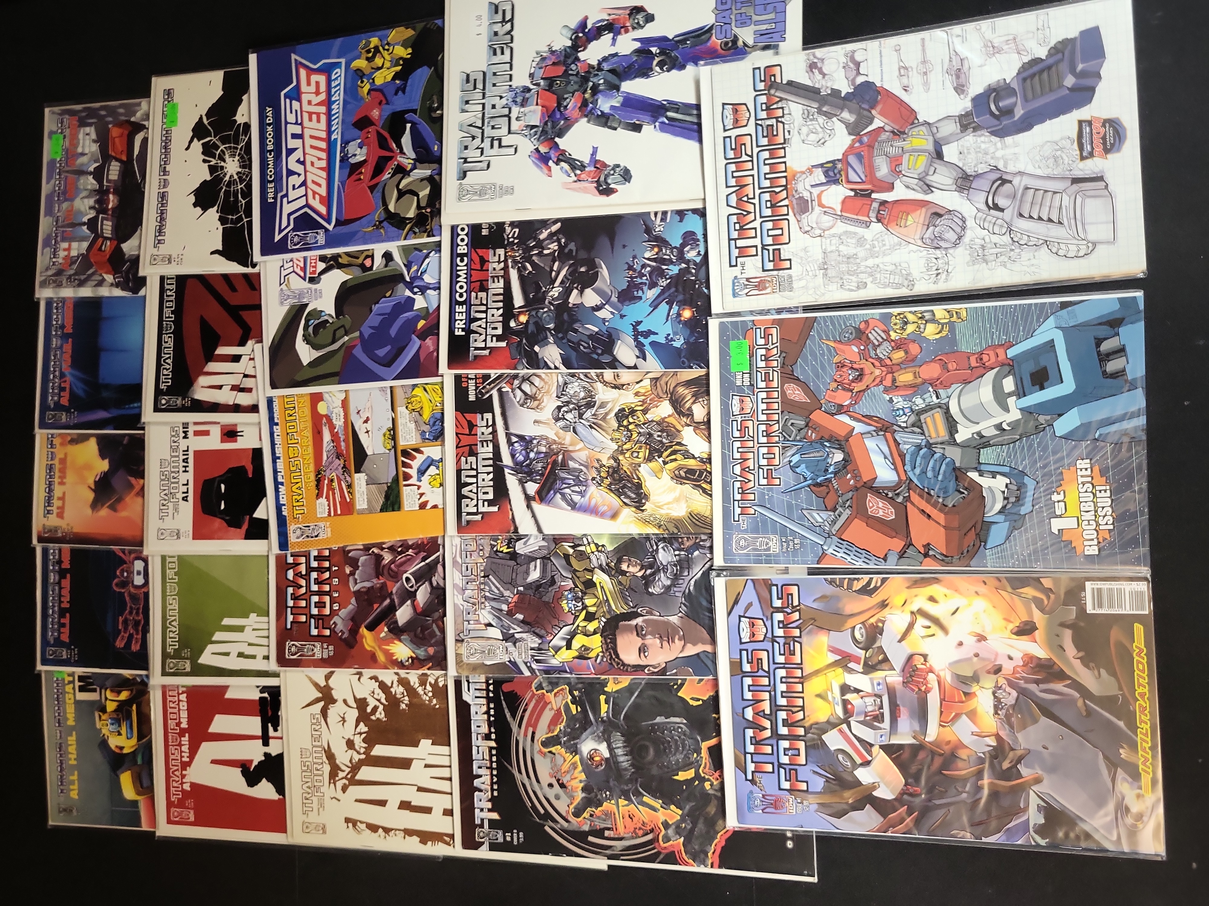 I03785 | A Collection of IDW Publishing Transformers Comic Books including All Hail Megatron and Movie Tie-ins
