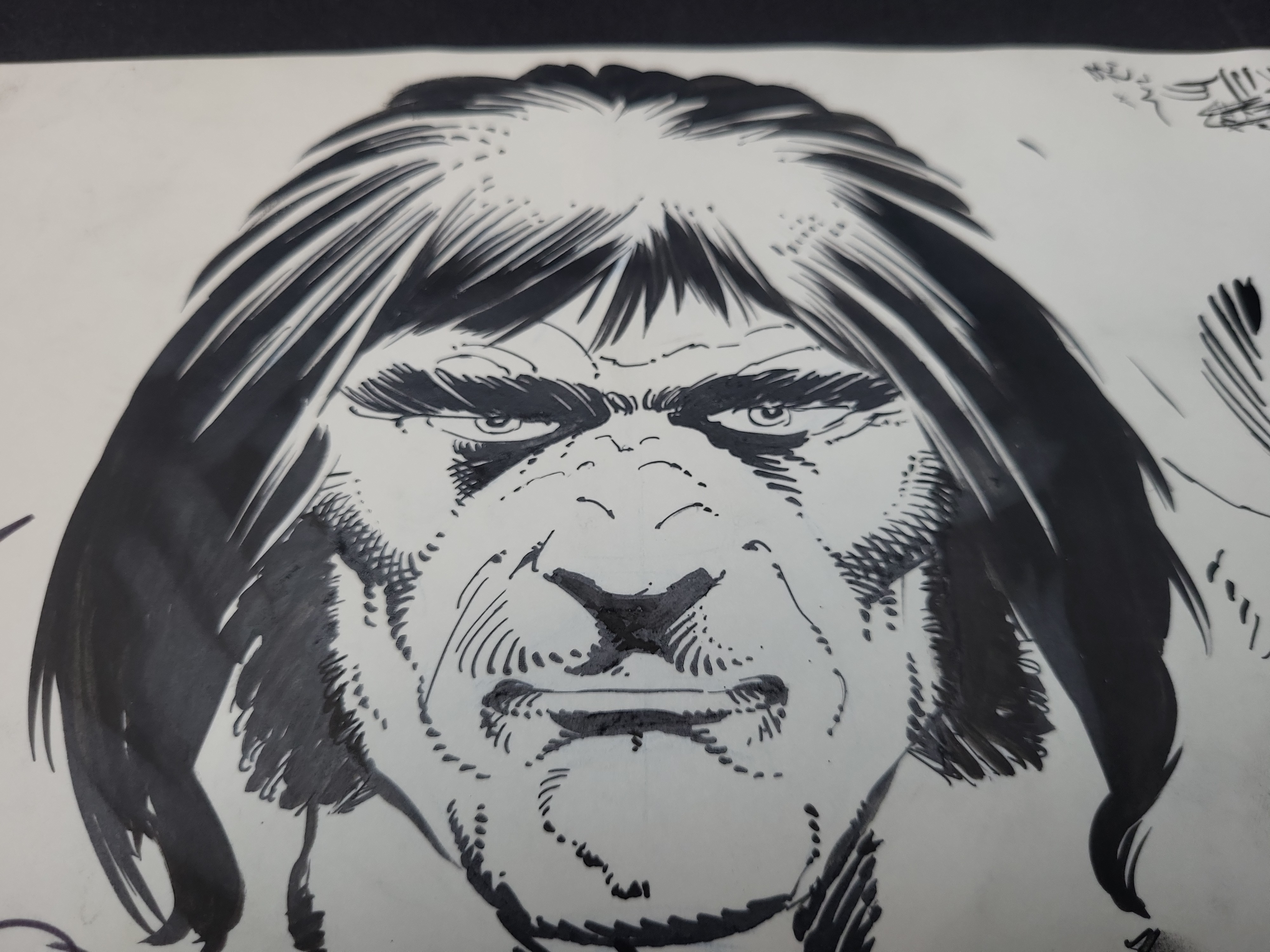 I03924 | Original Comic Art Pen and Ink Illustration of a Barbarian, Inscribed George Olshevsky