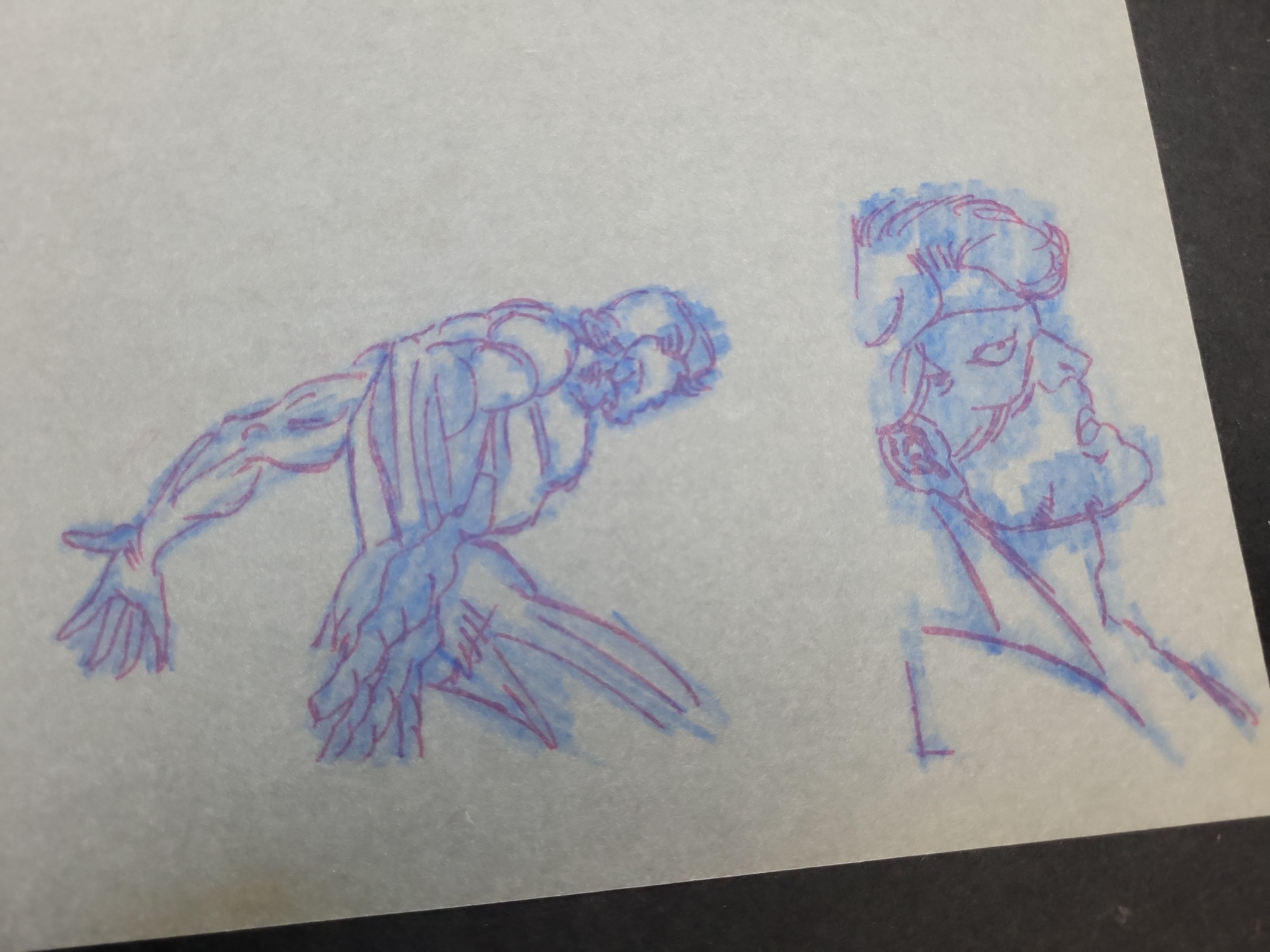 I03927 | Marvel Animation Production Drawing Featuring Studies of Wolverine
