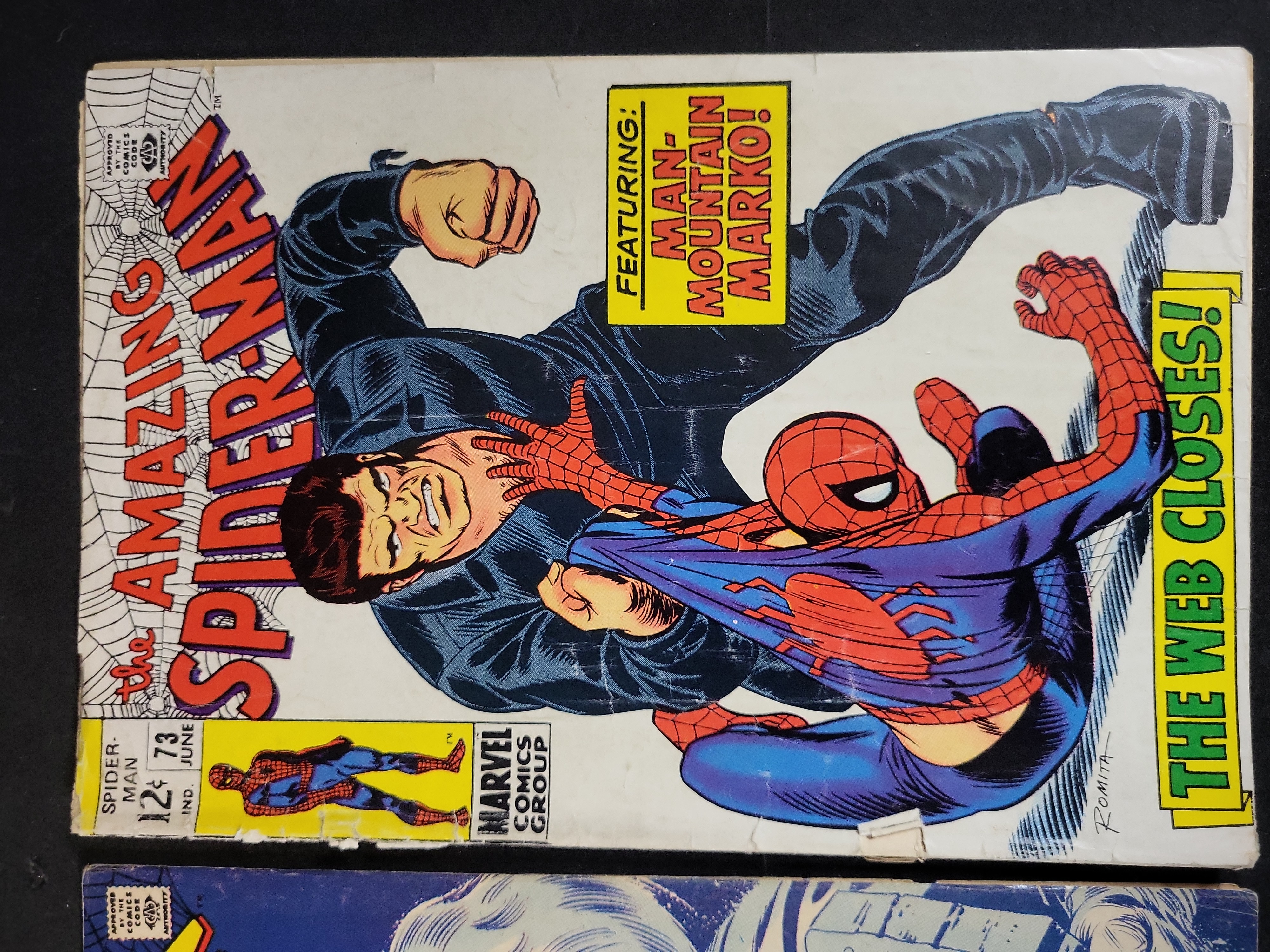 I03763 | A Trio of The Amazing Spider-Man Comic Books, Issues #73, #74, and #79