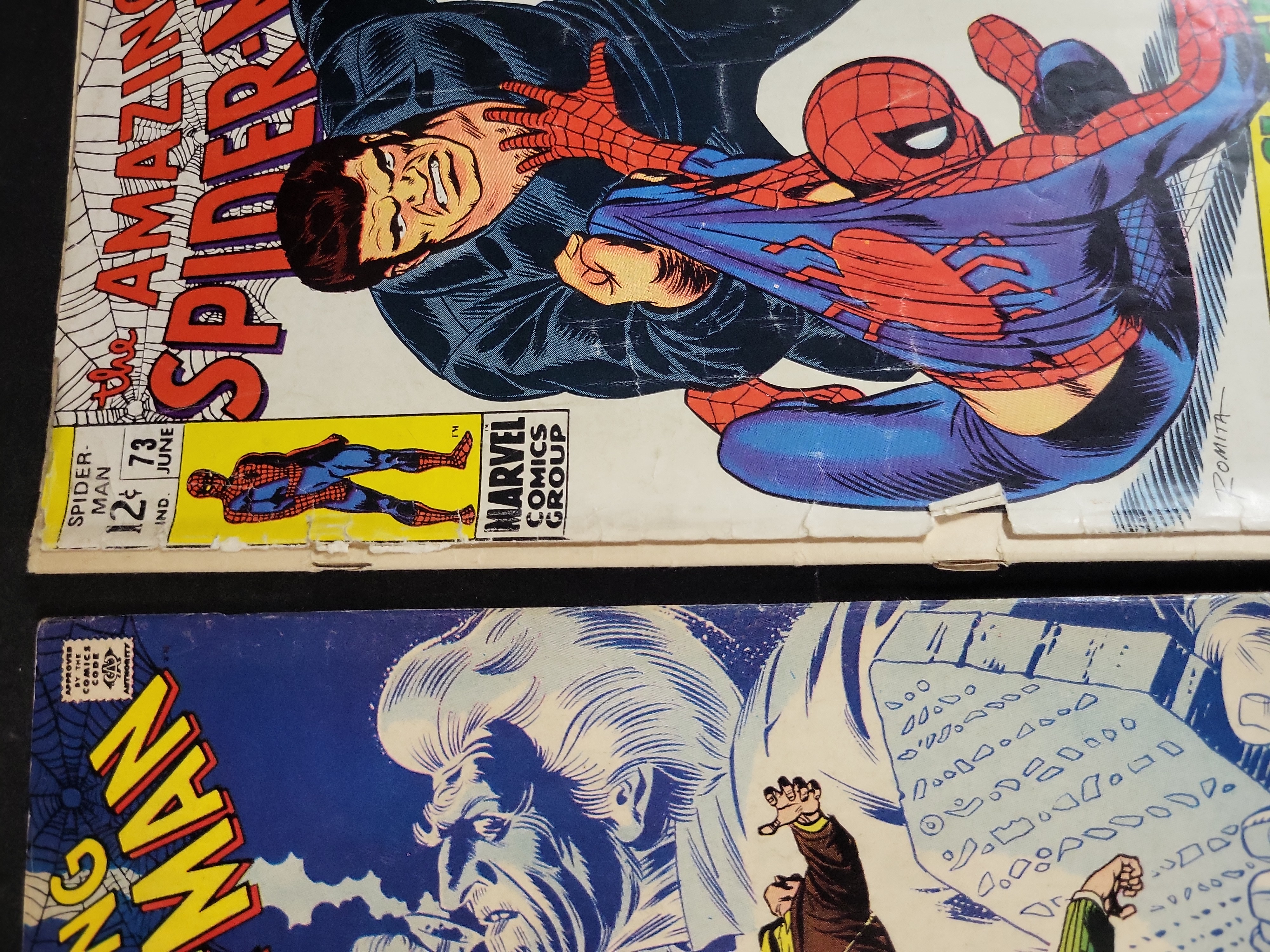 I03763 | A Trio of The Amazing Spider-Man Comic Books, Issues #73, #74, and #79