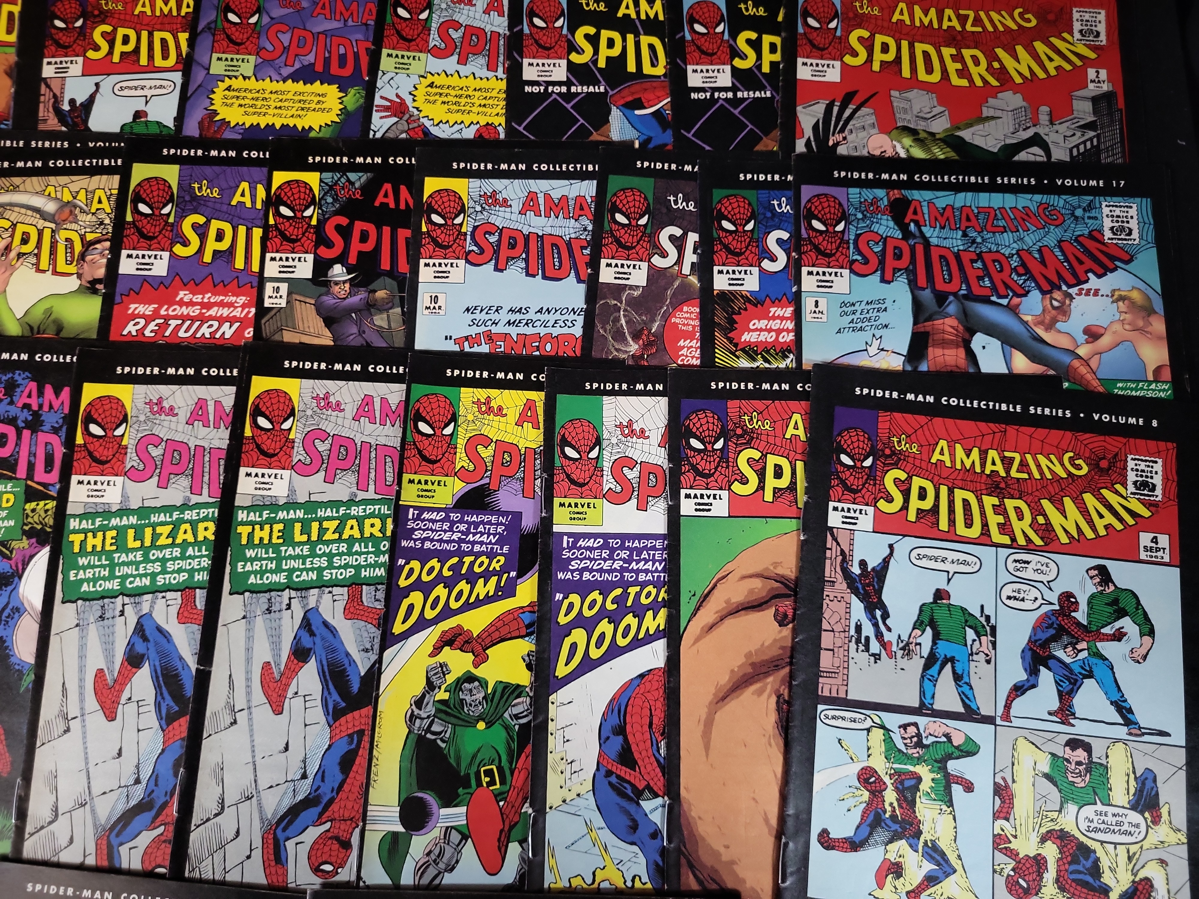 I03714 | A Collection of Approximately 60 Spider-Man Collectible Series Promotional Reprint Comic Books