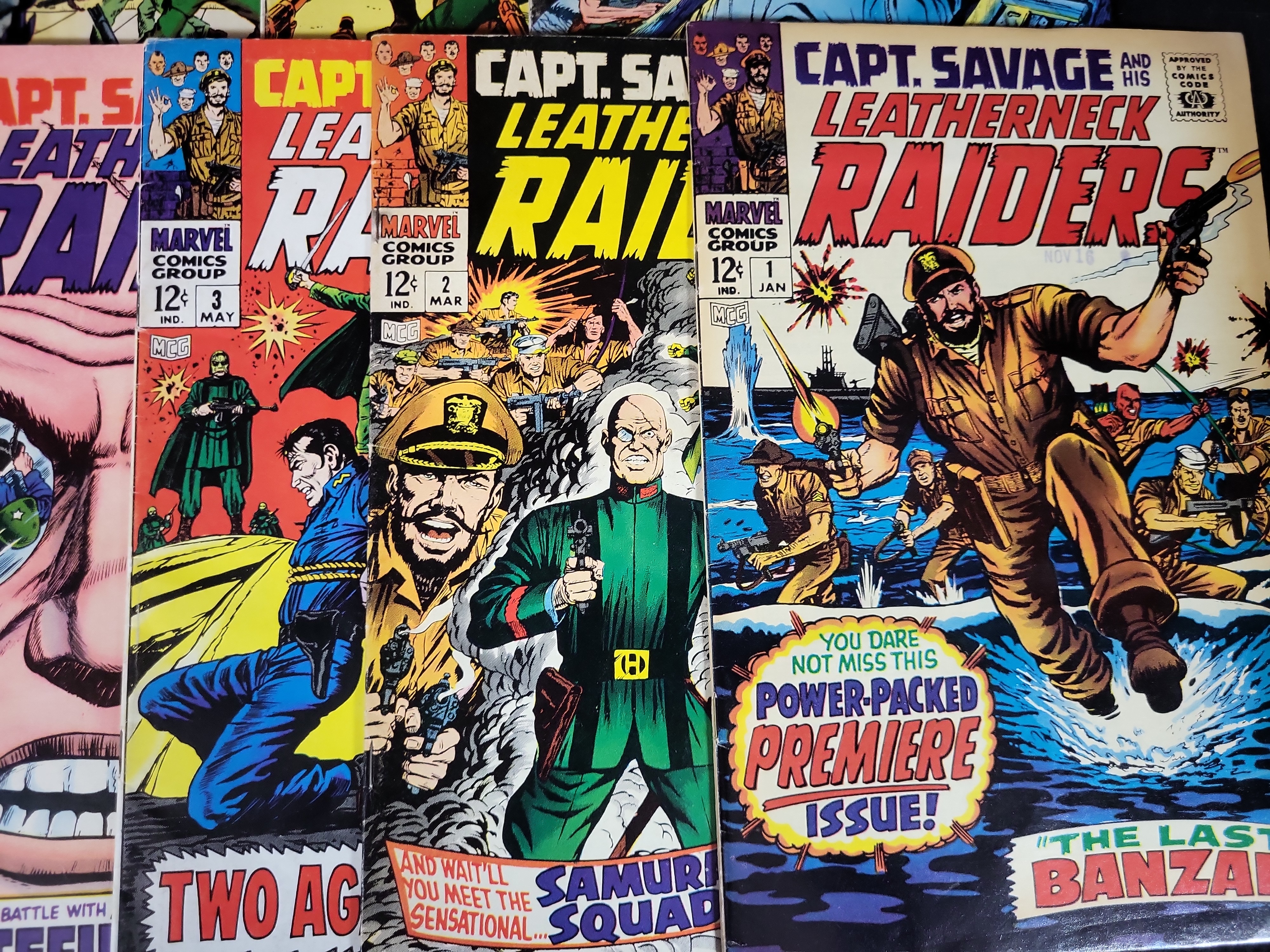 I03622 | A Collection of 11 Captain Savage Marvel Silver Age Comic Books