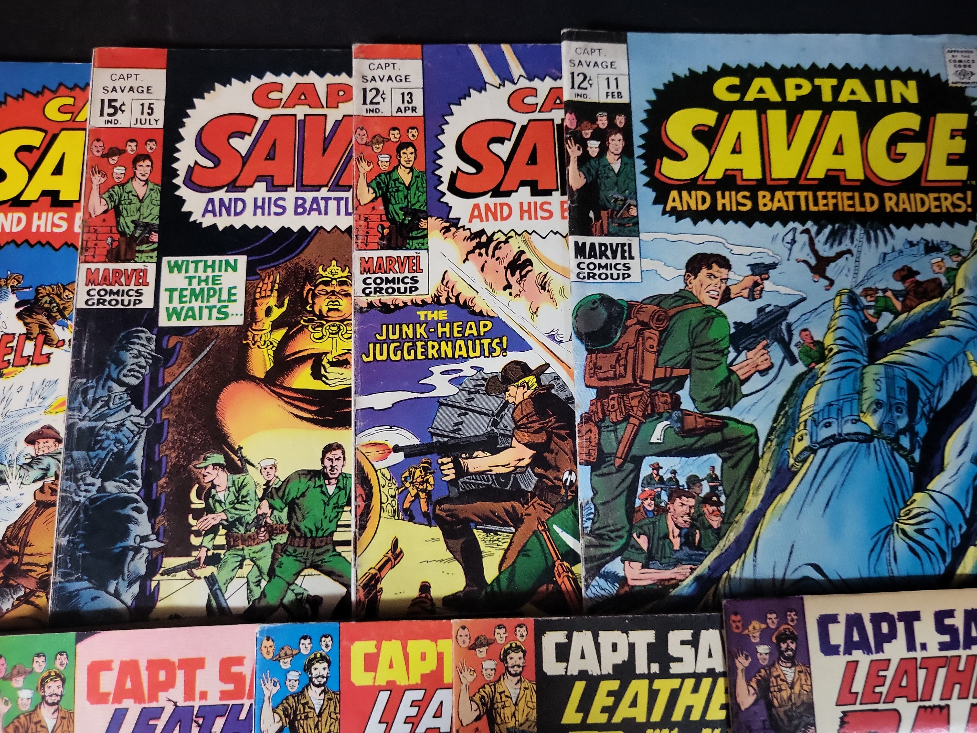 I03622 | A Collection of 11 Captain Savage Marvel Silver Age Comic Books