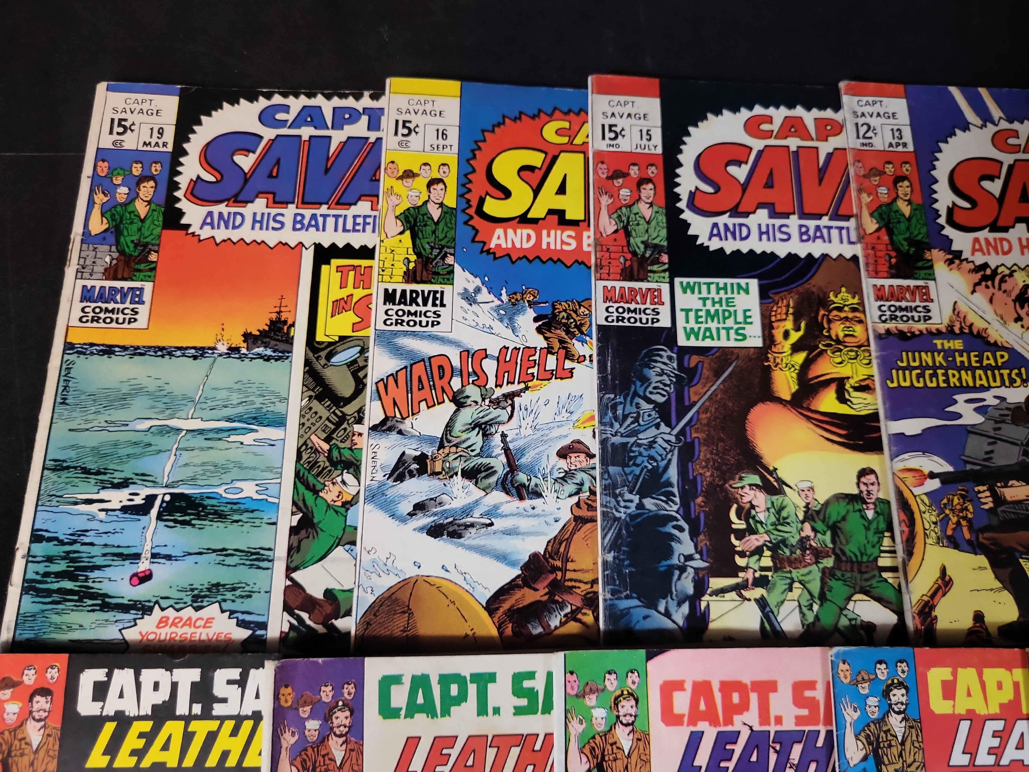 I03622 | A Collection of 11 Captain Savage Marvel Silver Age Comic Books