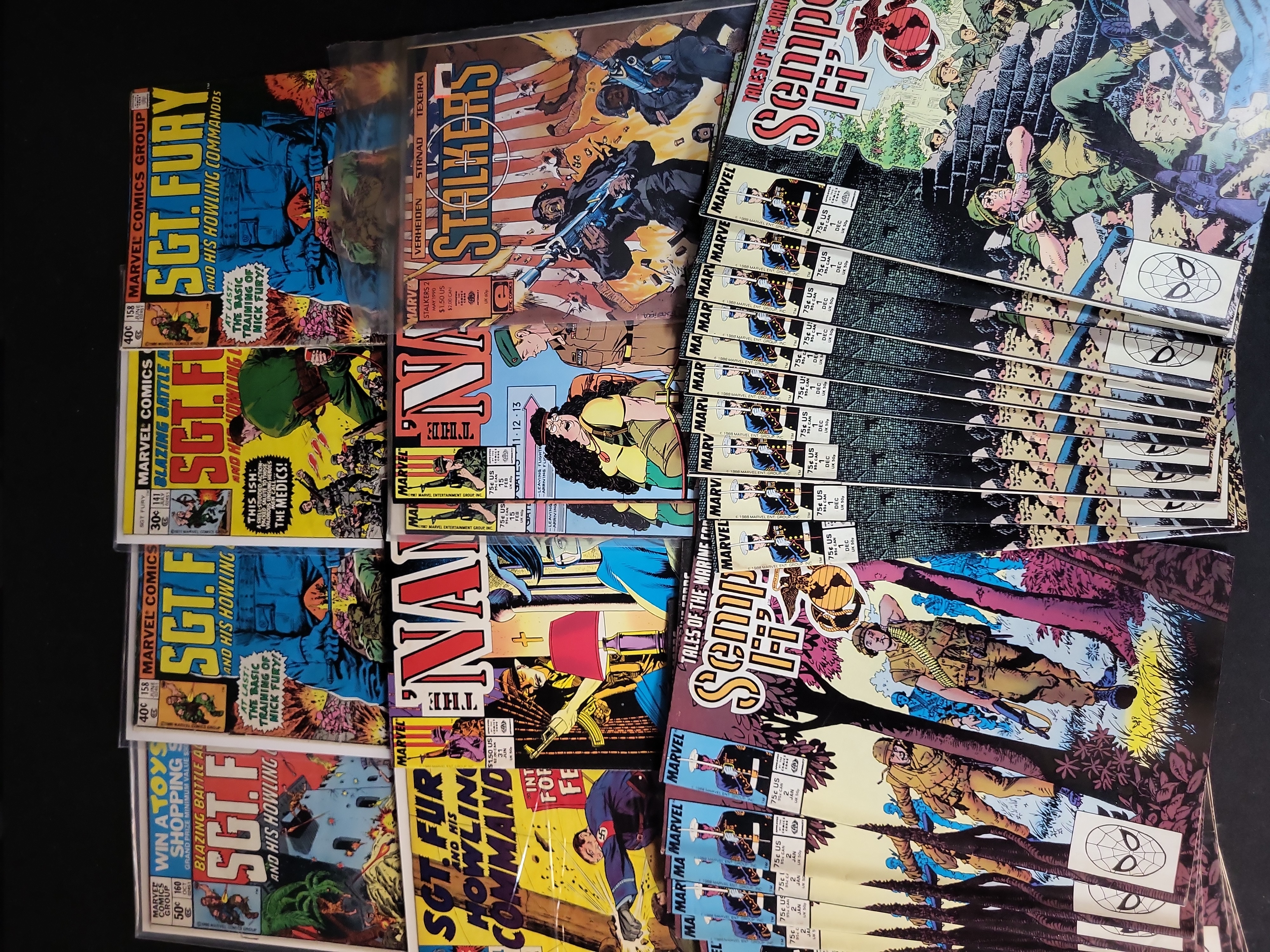 I03623 | A Collection of Approximately 25 Marvel and Epic War Comic Books Including Sgt. Fury and The Nam