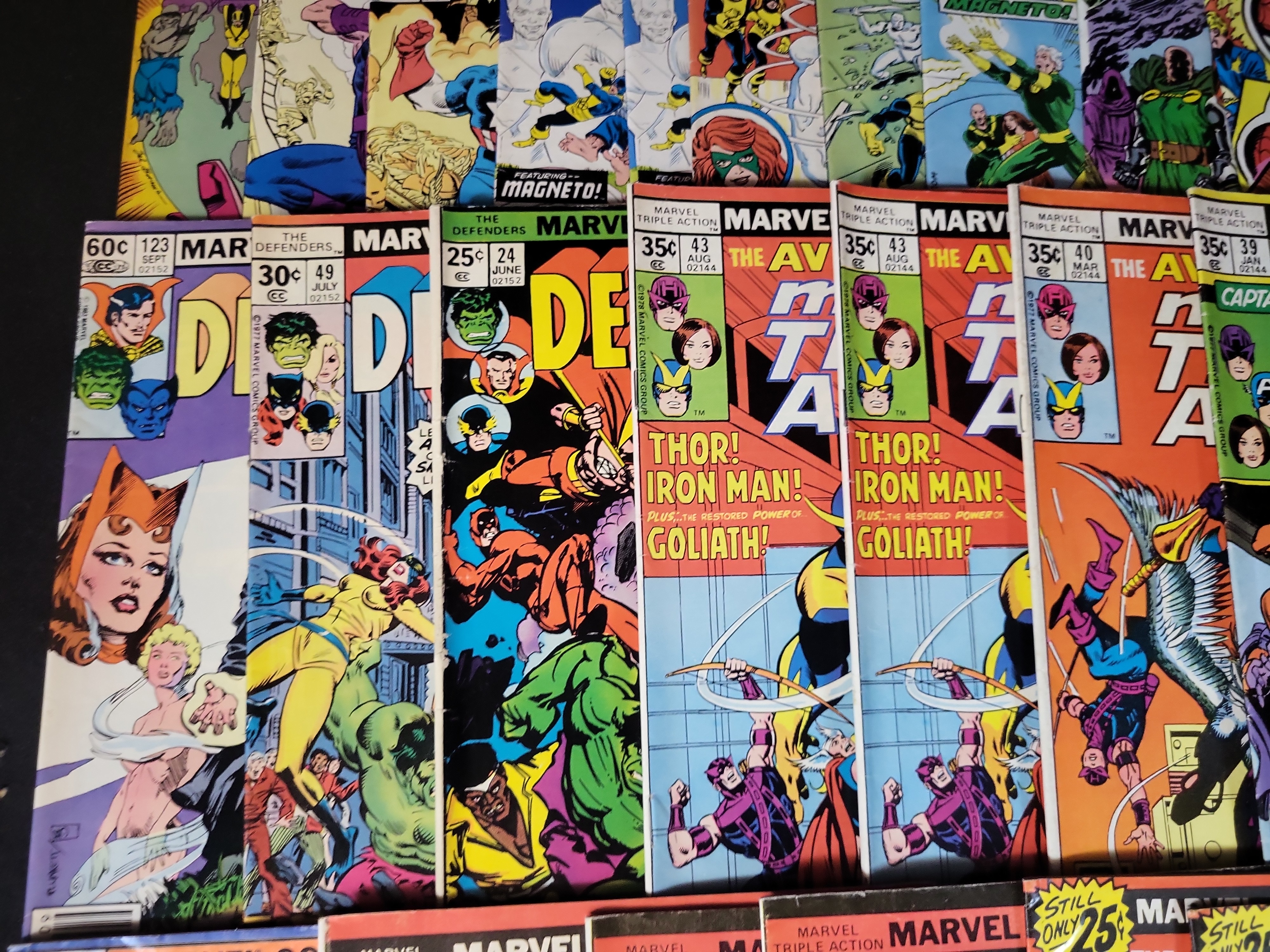 I03627 | Collection of 26 Marvel Bronze and Copper Age Comic Books Featuring Marvel Triple Action The Defenders and X-Factor