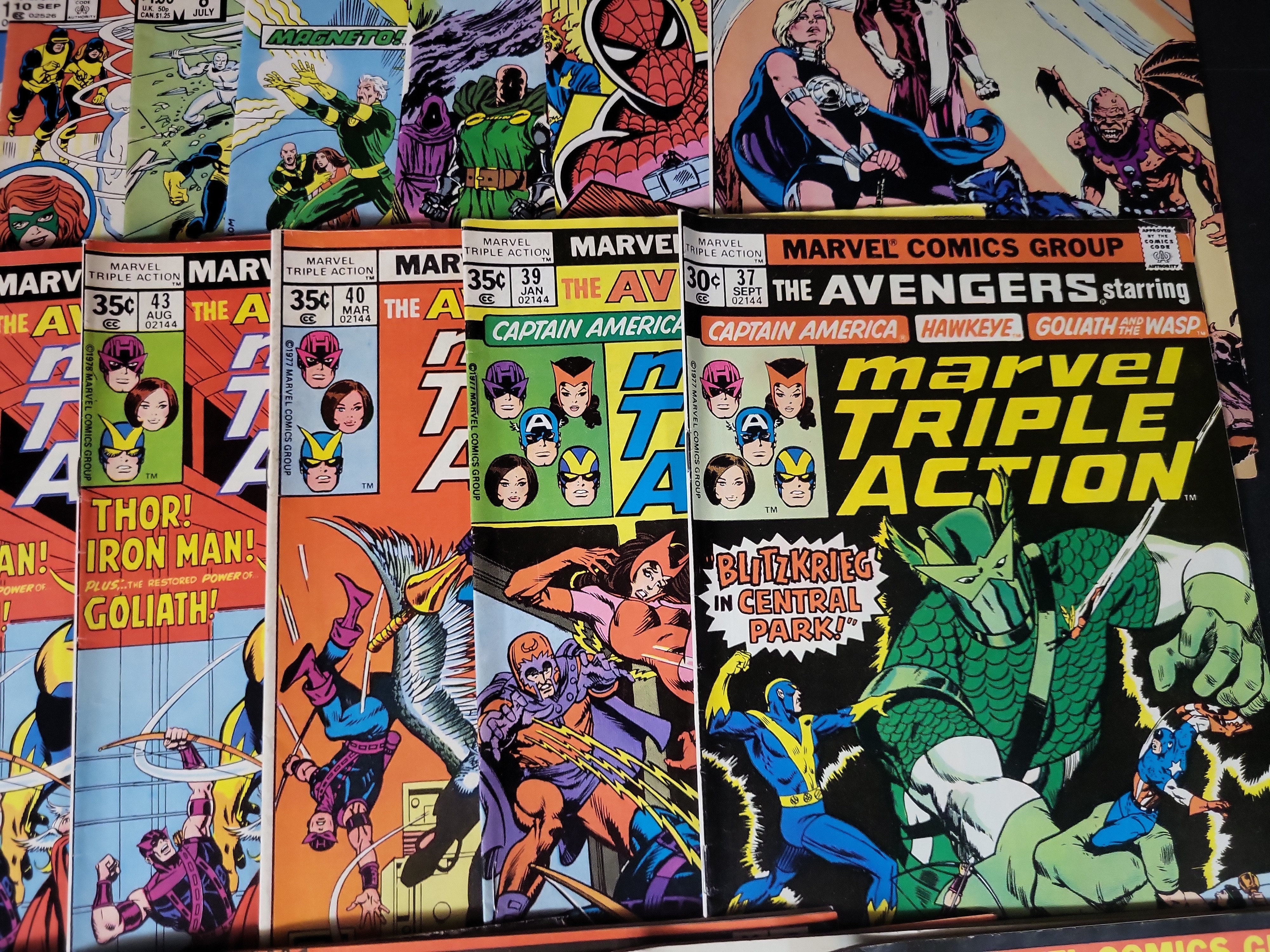 I03627 | Collection of 26 Marvel Bronze and Copper Age Comic Books Featuring Marvel Triple Action The Defenders and X-Factor