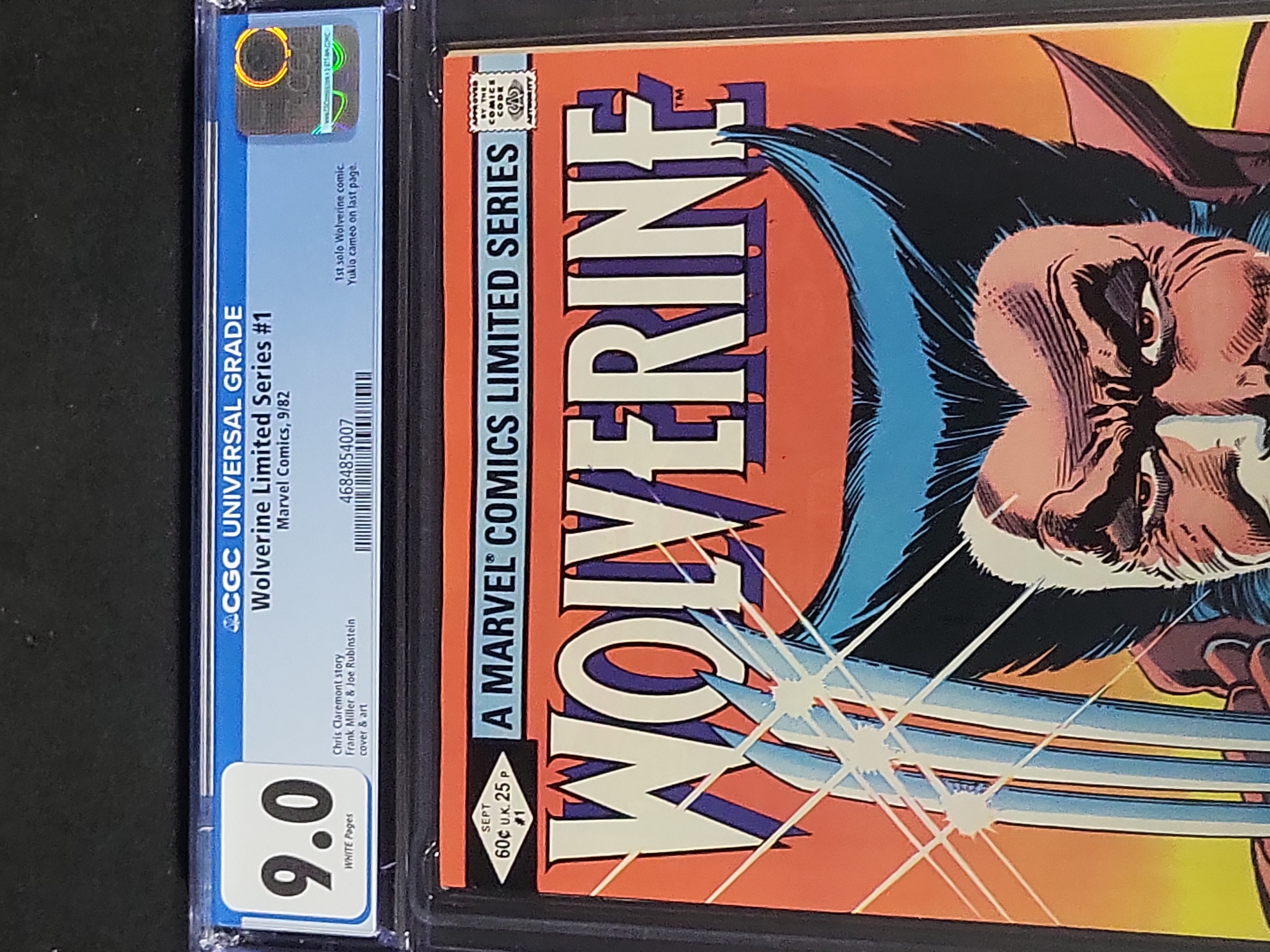 I03475 | Wolverine Limited Series #1 CGC 9.0 Marvel Comics 1982