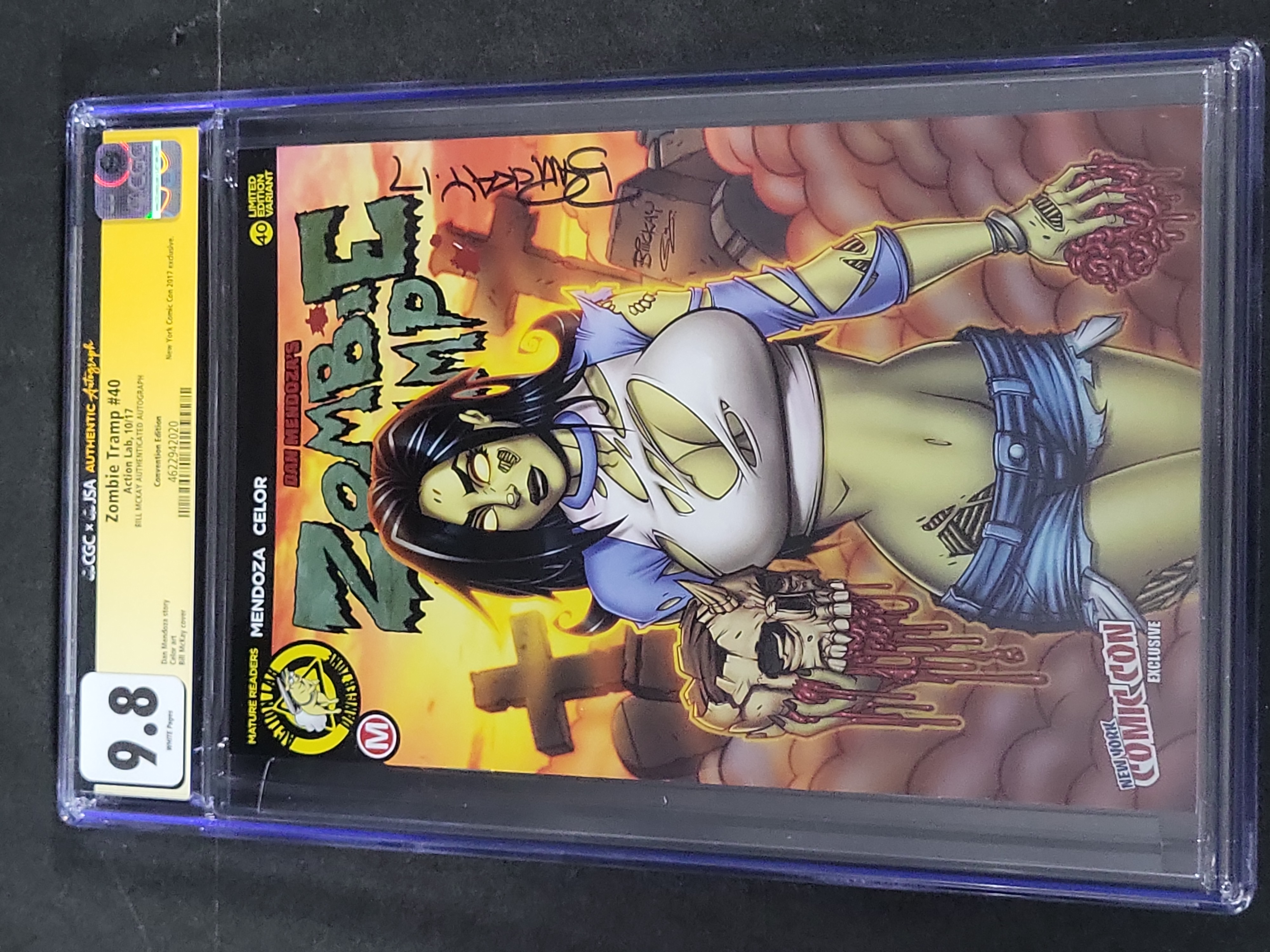 I03484 | Zombie Tramp #40 New York Comic Con Exclusive Bill McKay Autographed CGC x JSA 9.8
