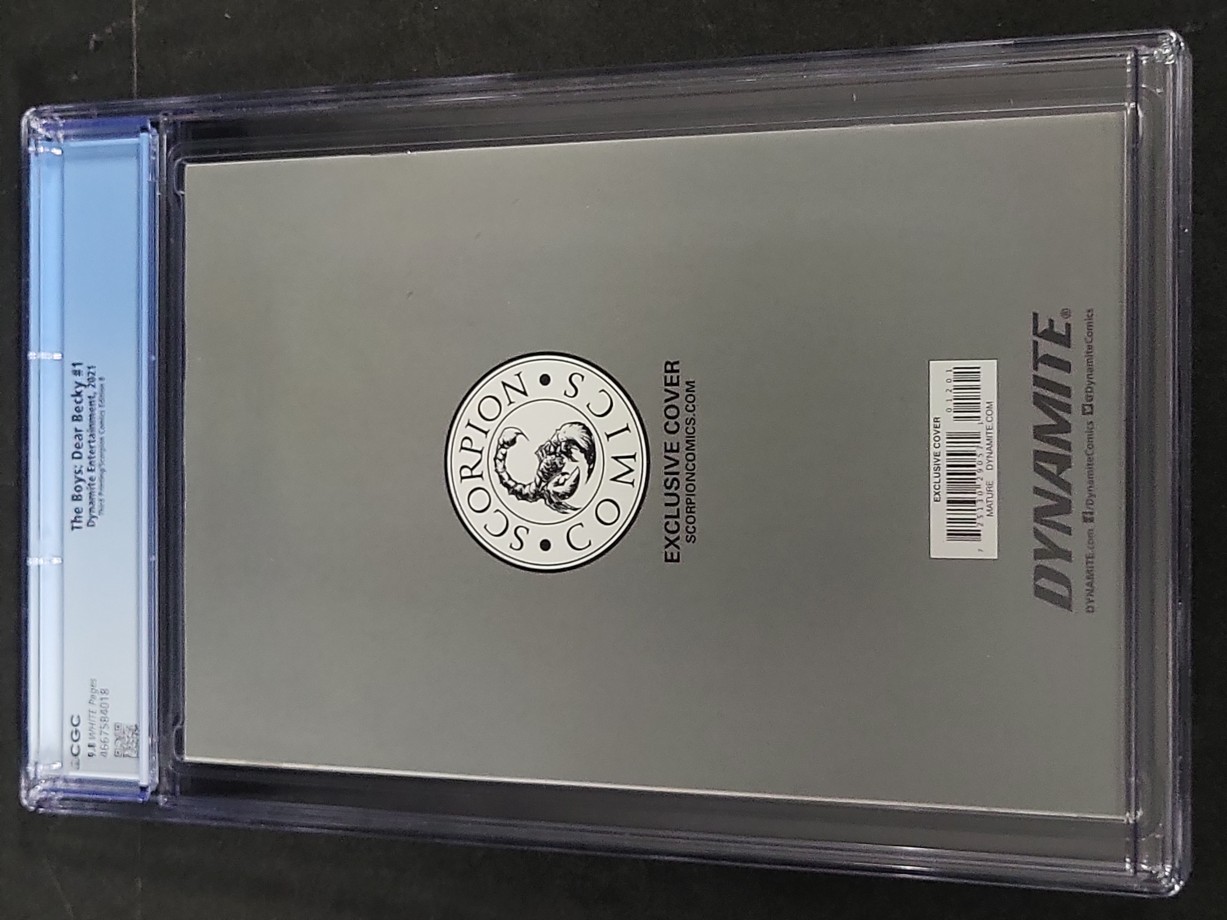 I03486 | The Boys: Dear Becky #1 Miguel Mercado Scorpion Comics Virgin Variant CGC 9.8
