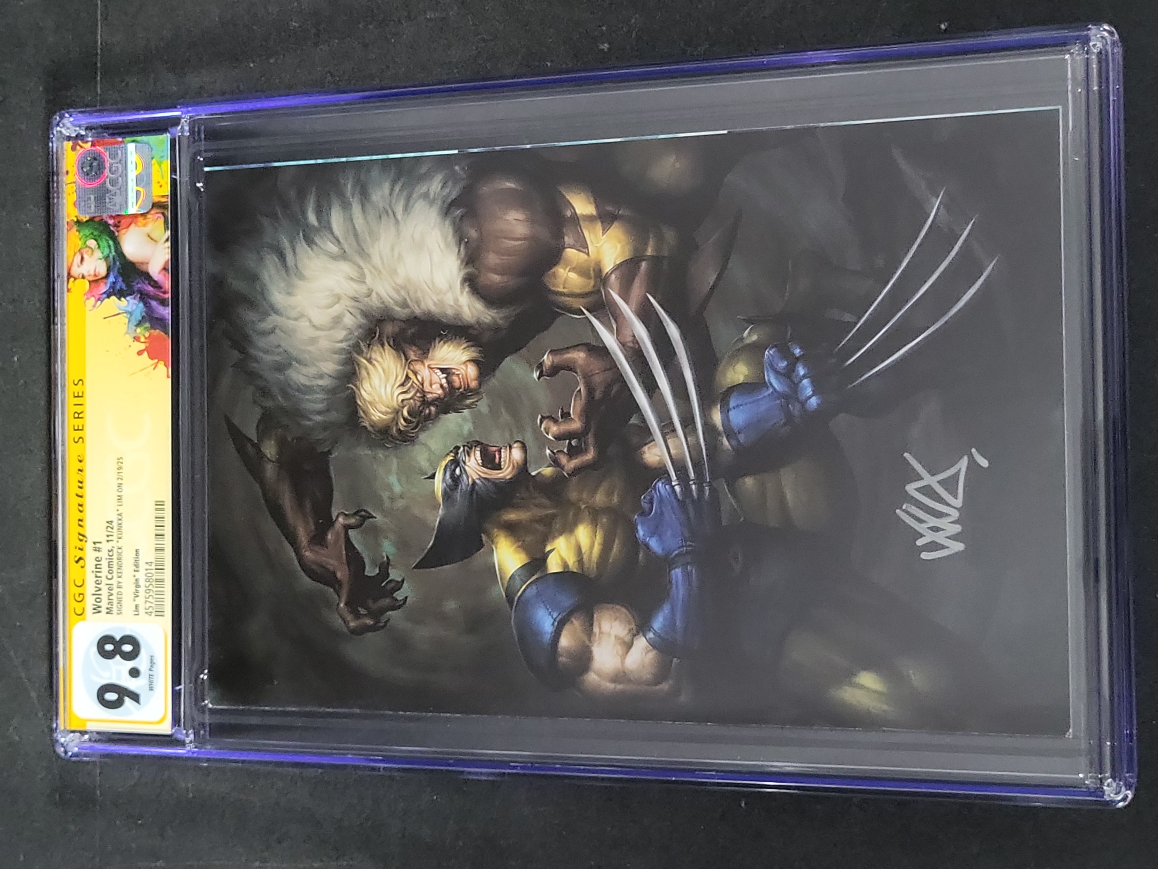 I03494 | Wolverine #1 Marvel Comics 2024 CGC Signature Series 9.8 Kendrick Kunkka Lim Virgin Variant Signed by Kendrick Lim