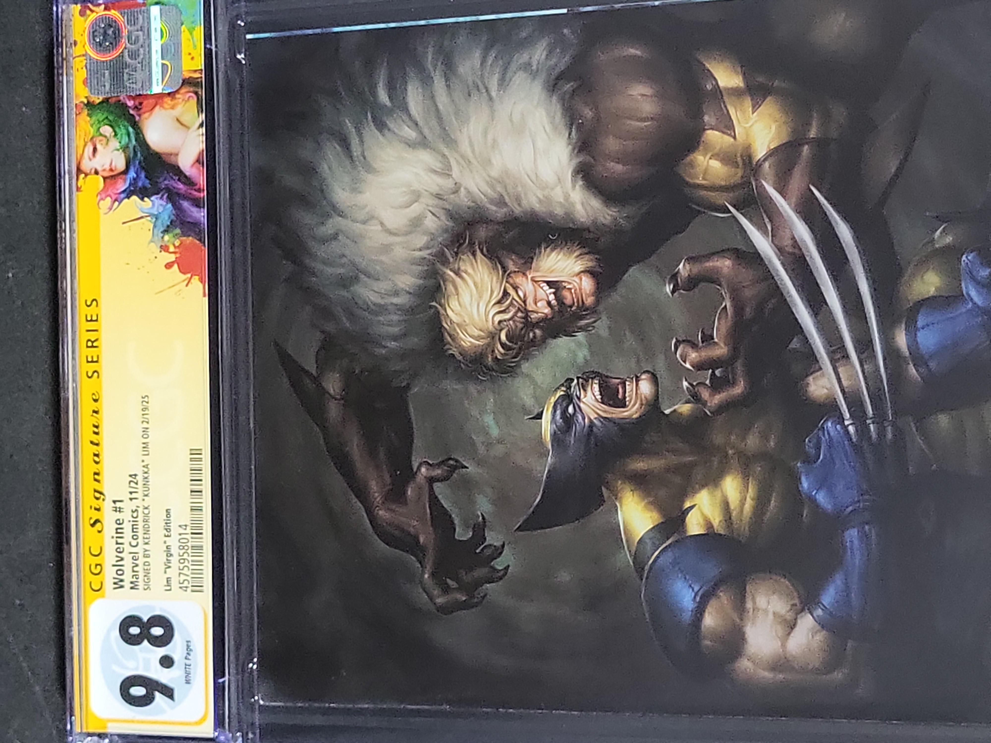I03494 | Wolverine #1 Marvel Comics 2024 CGC Signature Series 9.8 Kendrick Kunkka Lim Virgin Variant Signed by Kendrick Lim
