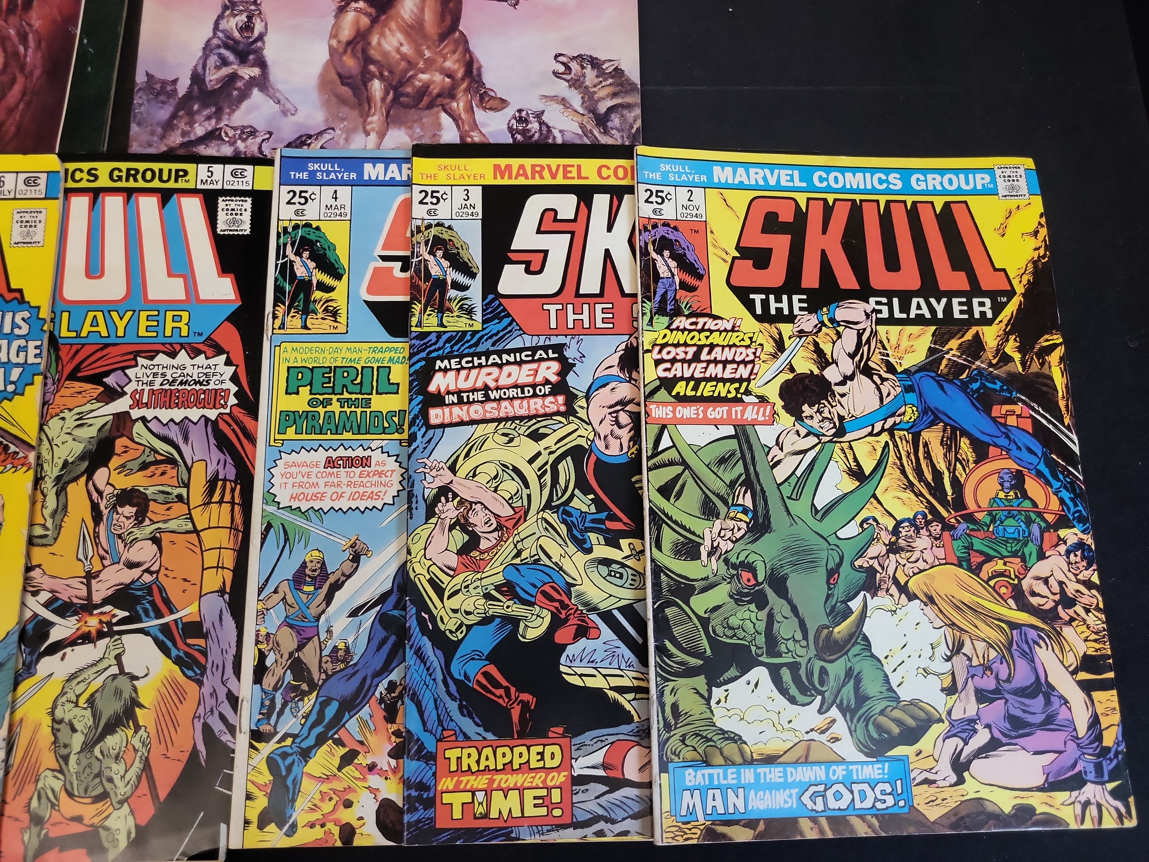 I03499 | Collection of 17 Marvel Bronze Age Comic Books and Magazines Including Conan, Kull, Ka-Zar, and Skull the Slayer
