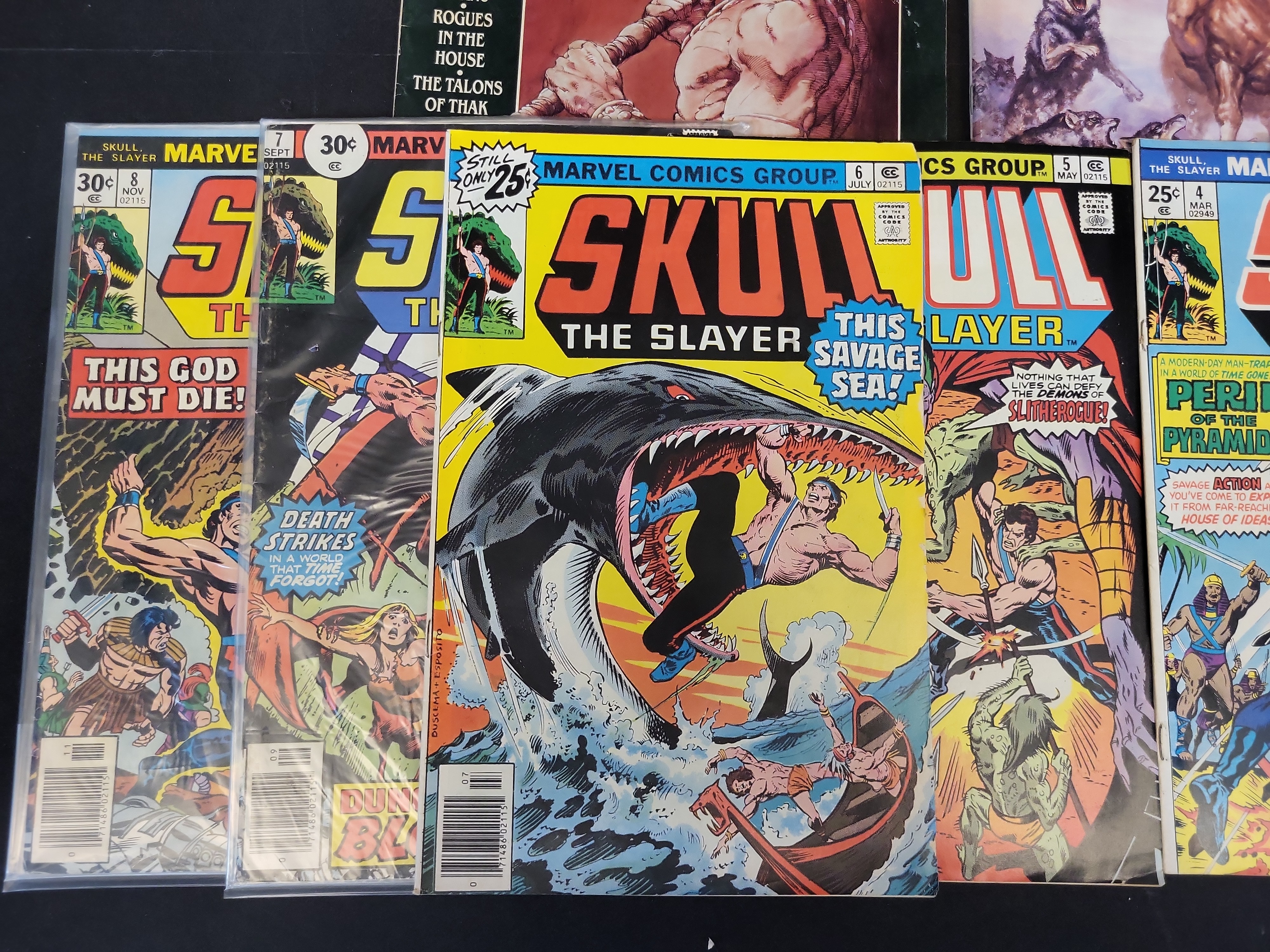 I03499 | Collection of 17 Marvel Bronze Age Comic Books and Magazines Including Conan, Kull, Ka-Zar, and Skull the Slayer