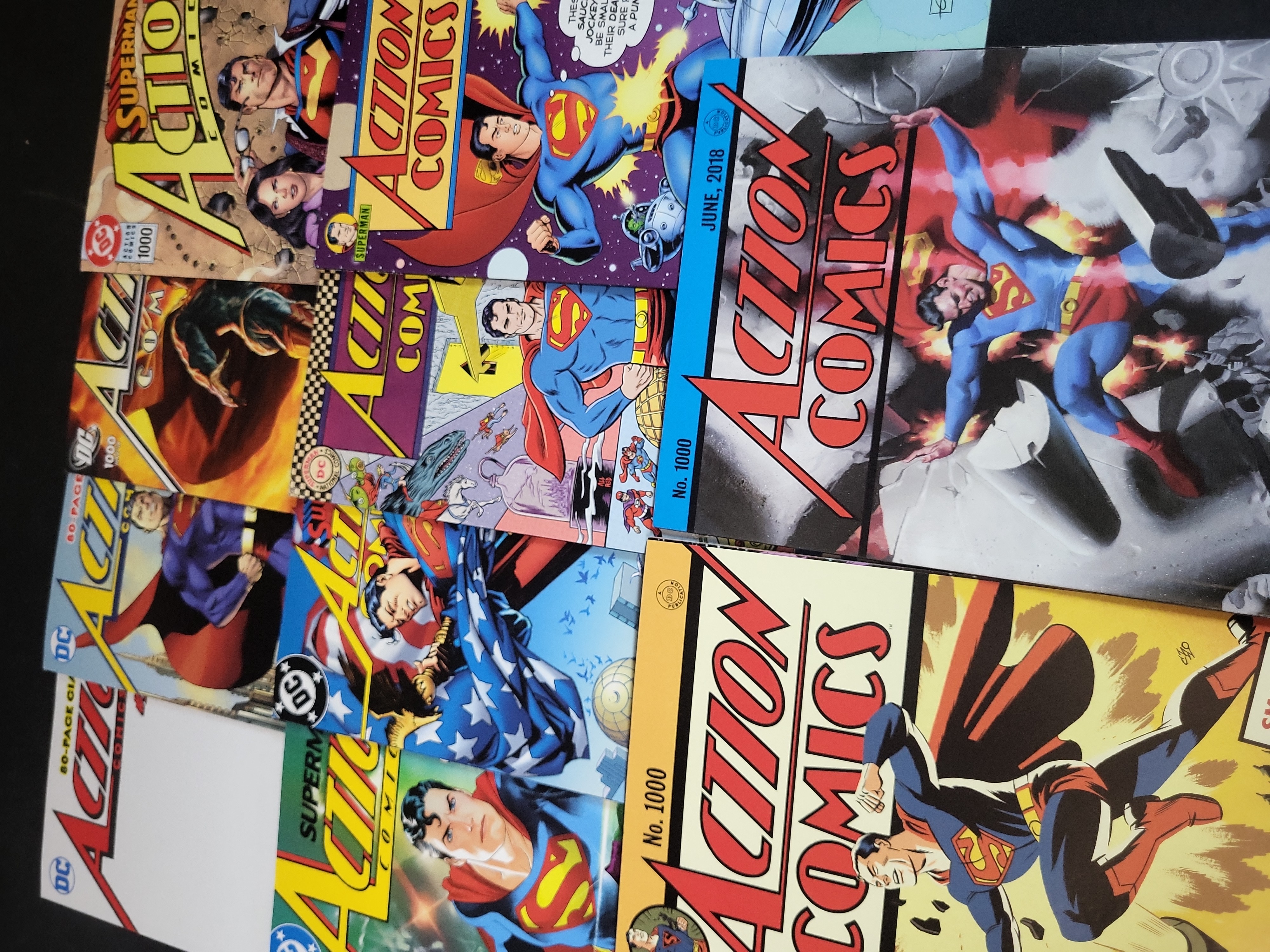 I03795 | Ten DC Action Comics No. 1000 Superman 80th Anniversary Decade Variant Cover Comics