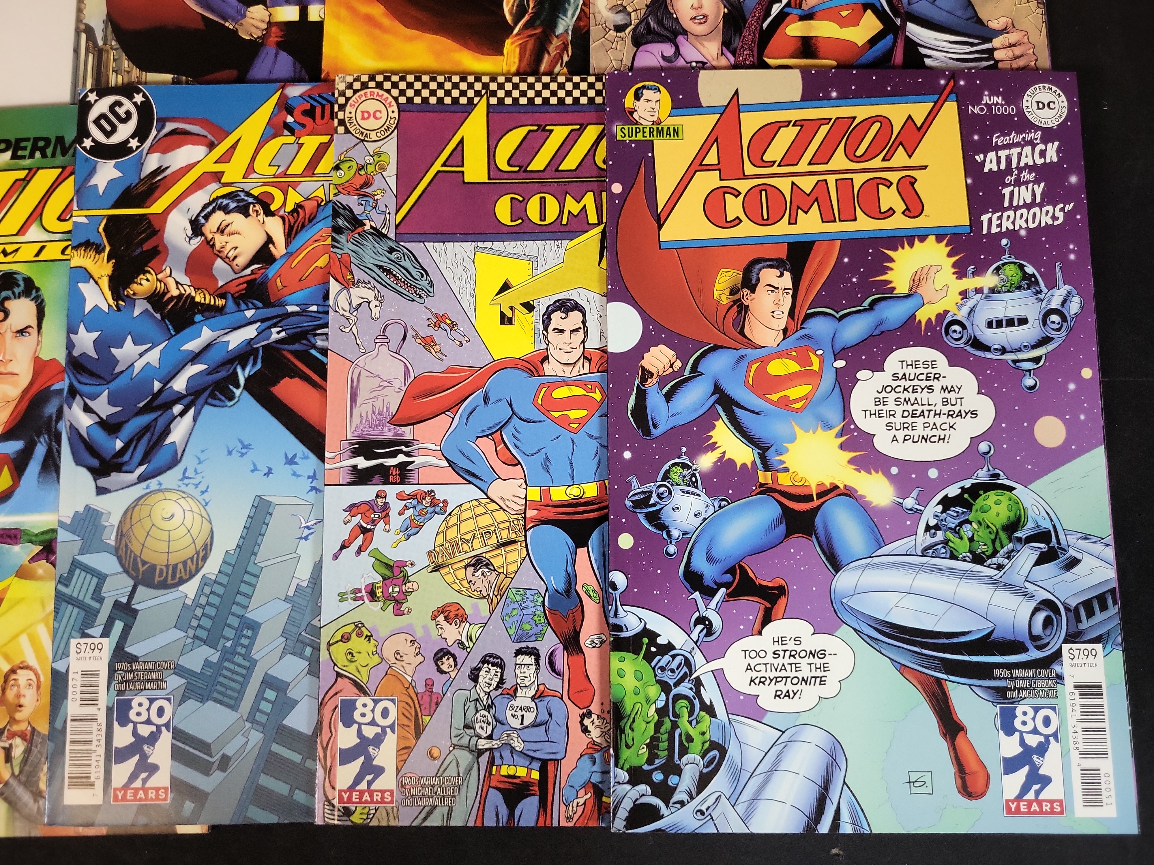 I03795 | Ten DC Action Comics No. 1000 Superman 80th Anniversary Decade Variant Cover Comics