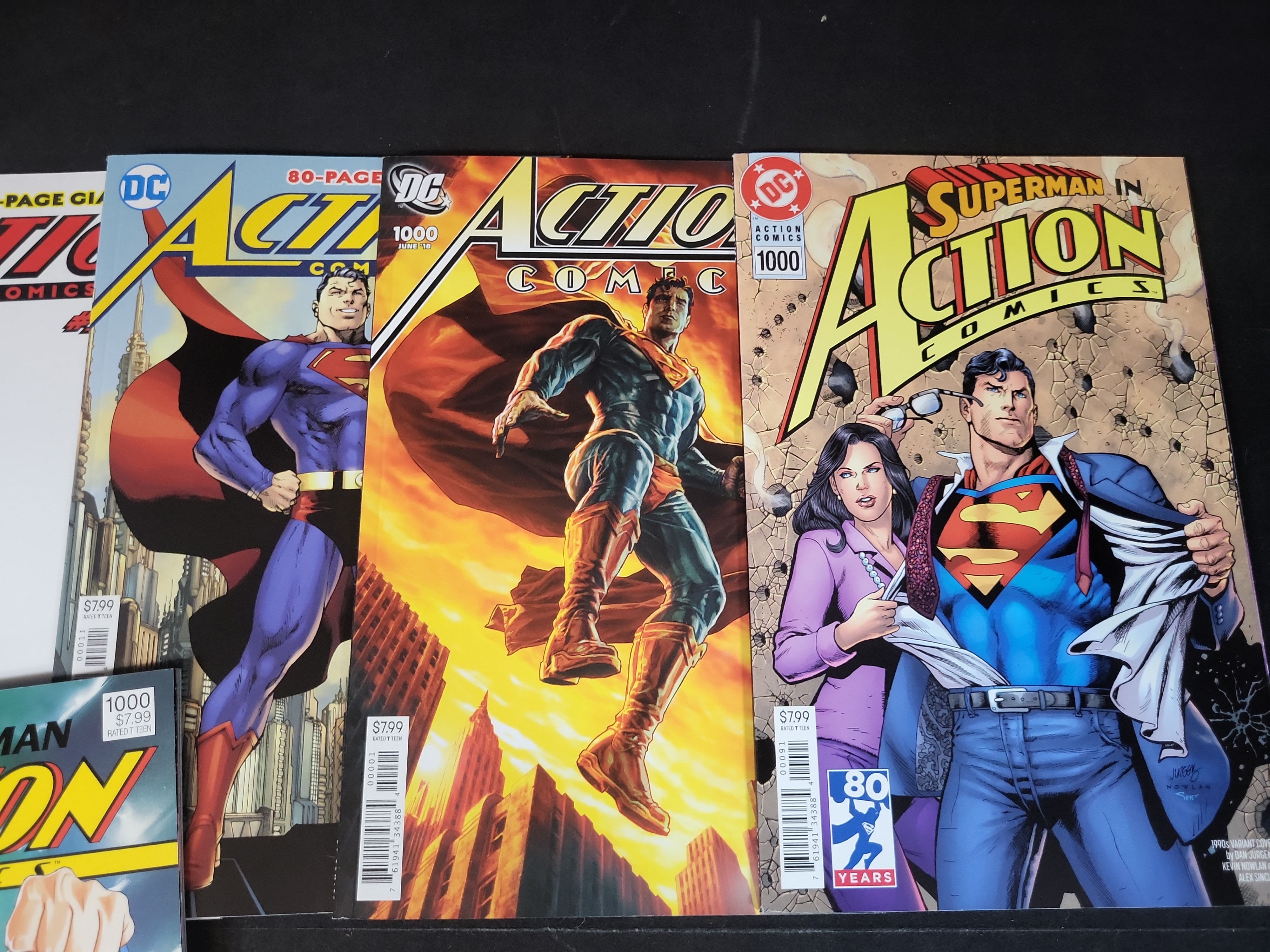 I03795 | Ten DC Action Comics No. 1000 Superman 80th Anniversary Decade Variant Cover Comics
