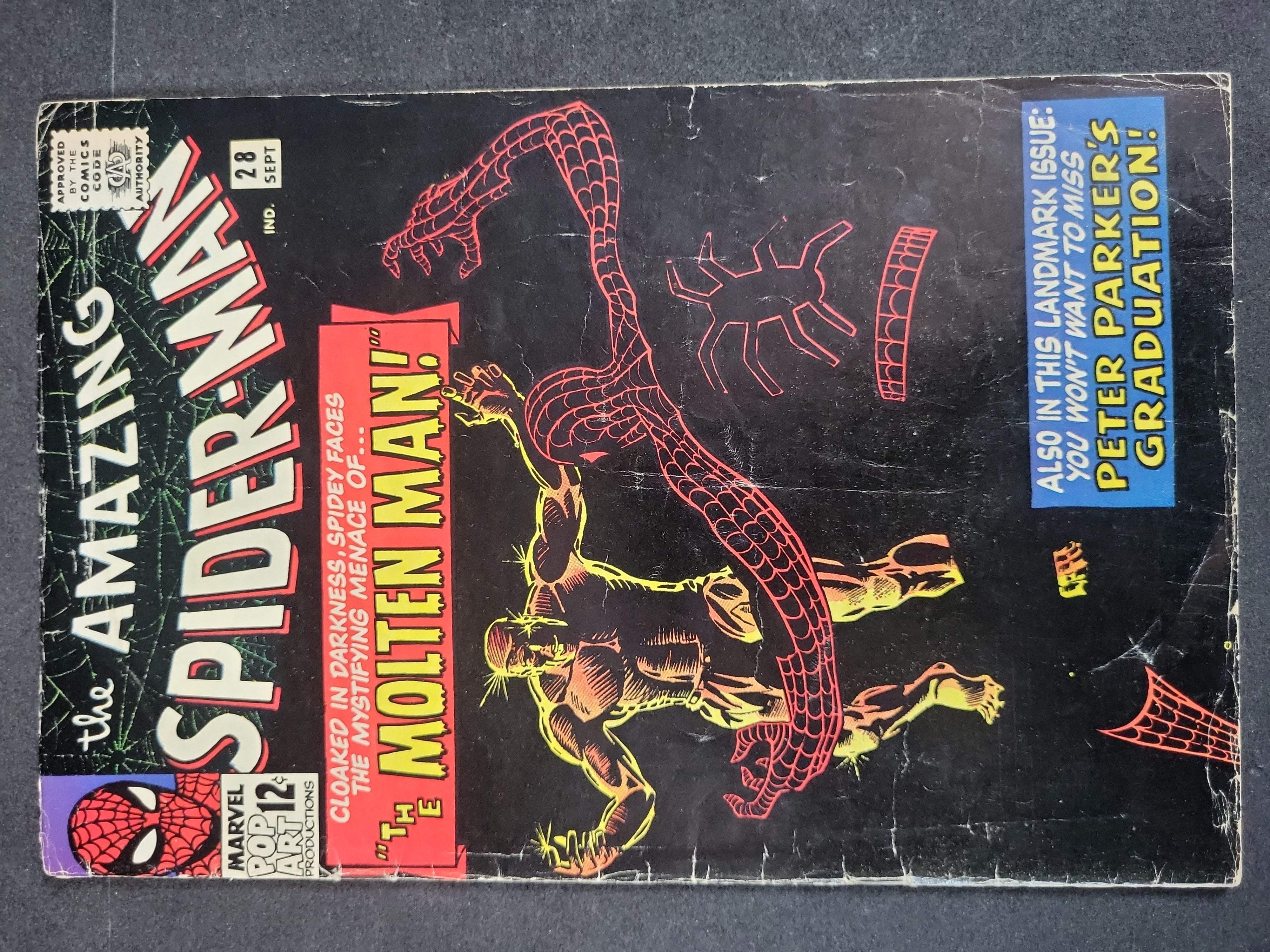 I03770 | The Amazing Spider-Man No. 28 Marvel Comics September 1965 First Appearance of Molten Man