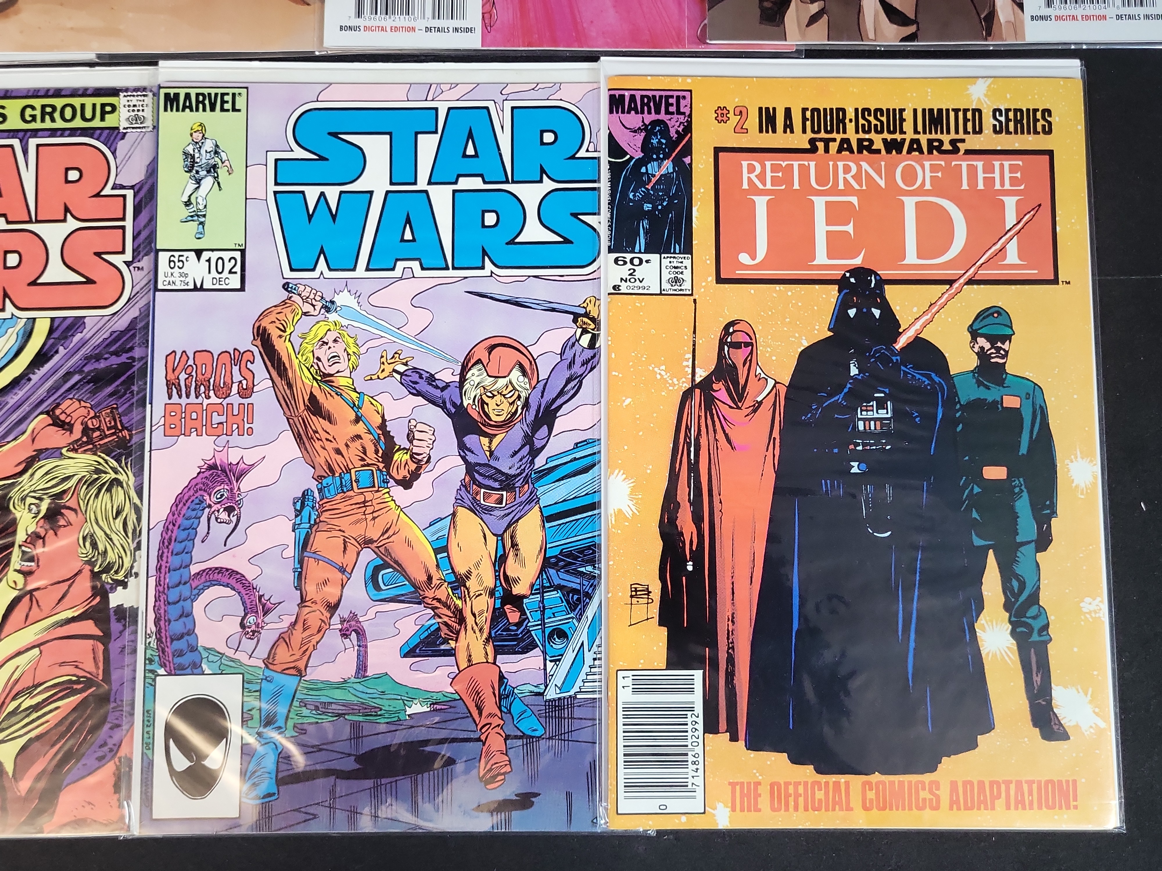 I03696 | A Collection of Seven Marvel Star Wars Comic Books Including Vintage Issues and Phil Noto Variants