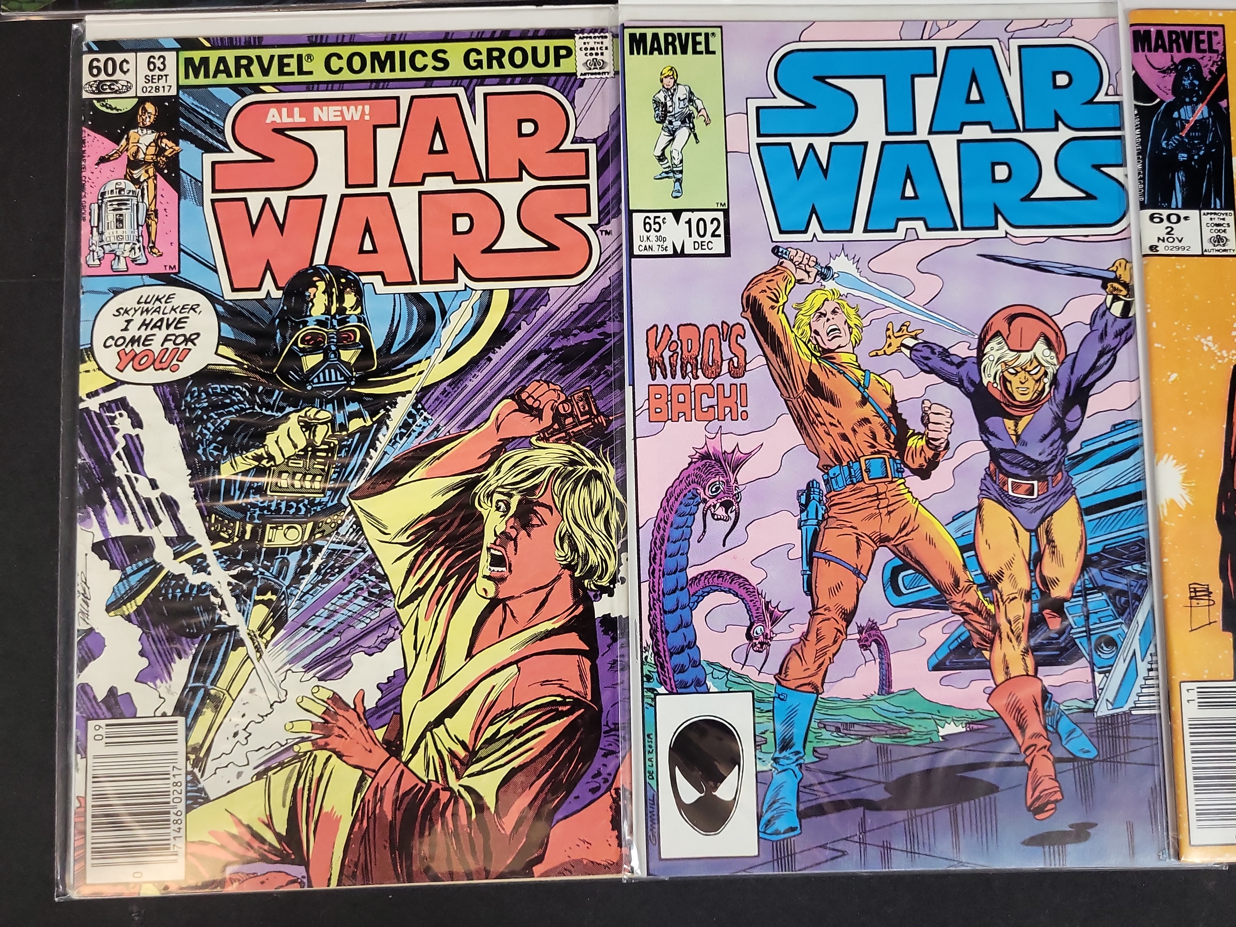 I03696 | A Collection of Seven Marvel Star Wars Comic Books Including Vintage Issues and Phil Noto Variants