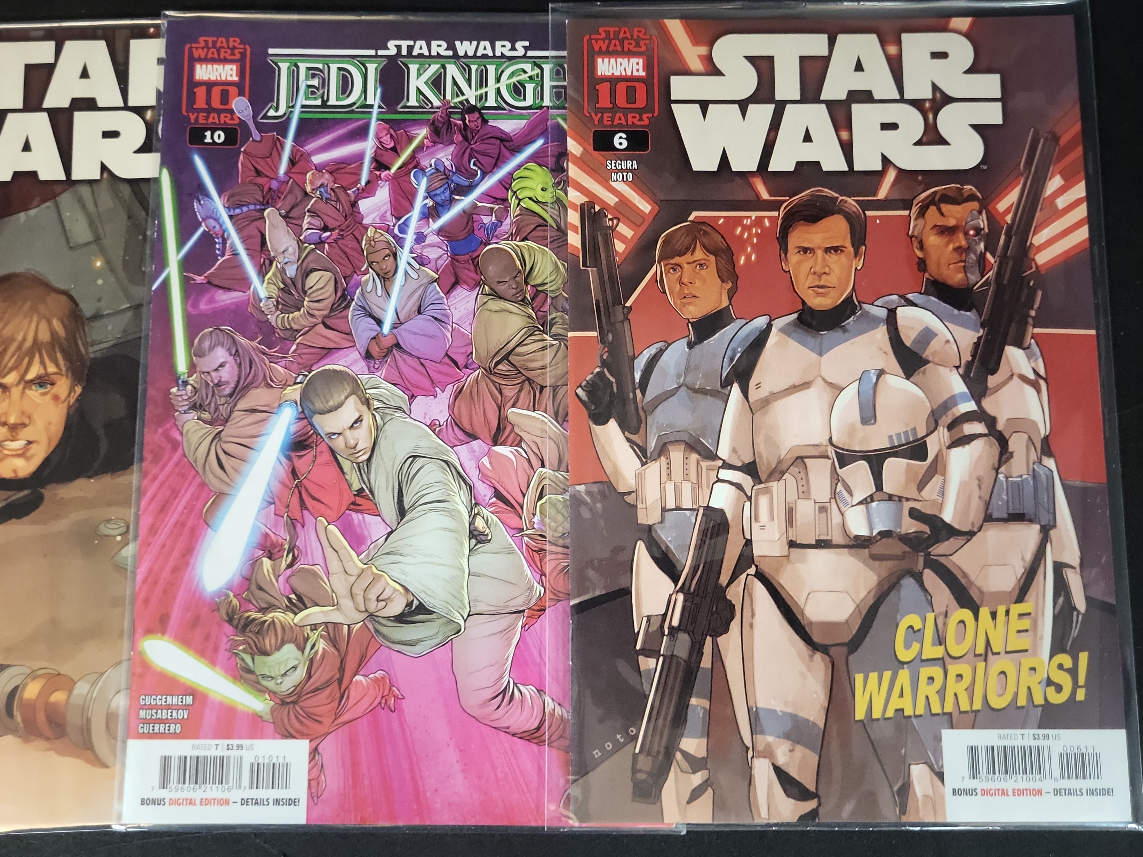 I03696 | A Collection of Seven Marvel Star Wars Comic Books Including Vintage Issues and Phil Noto Variants