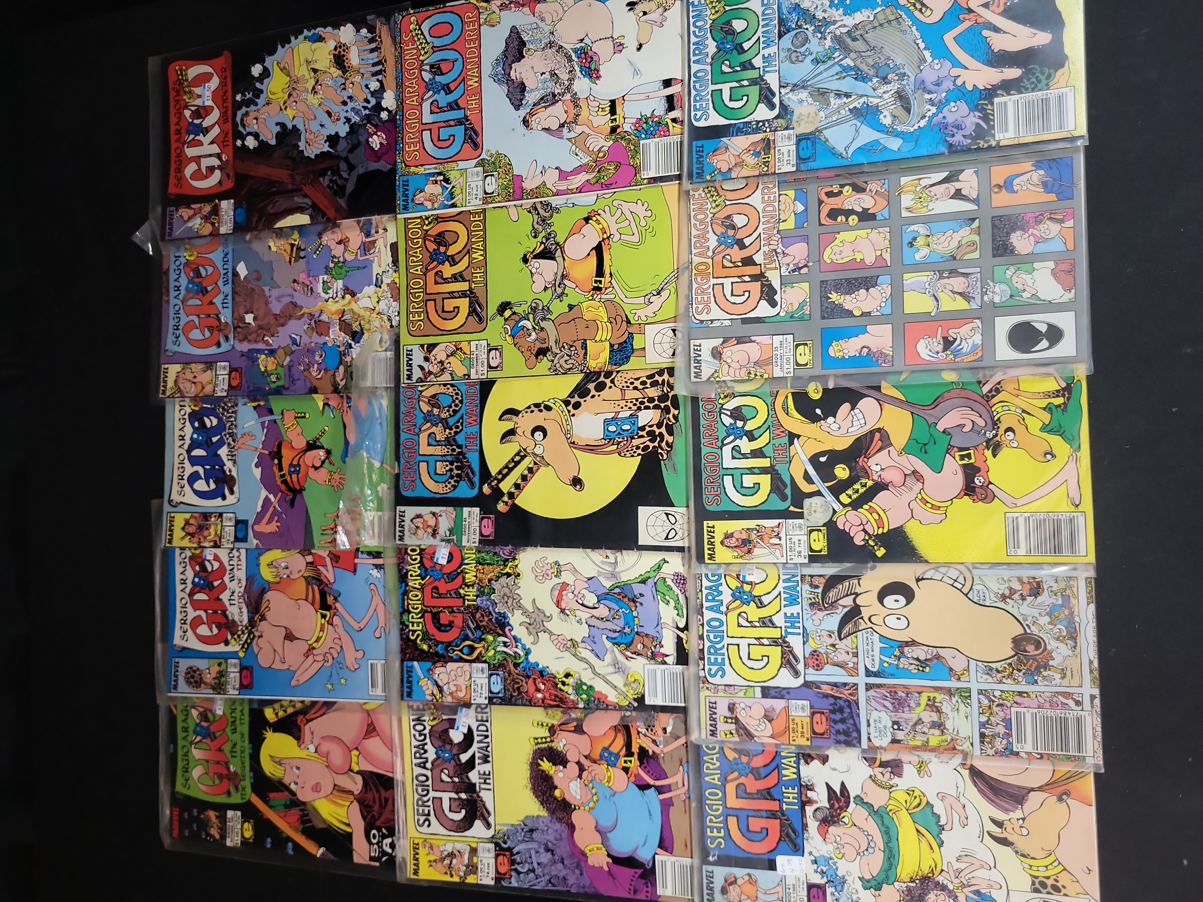 I03706 | A Collection of 15 Sergio Aragones Groo the Wanderer Comic Books Published by Marvel Epic Comics