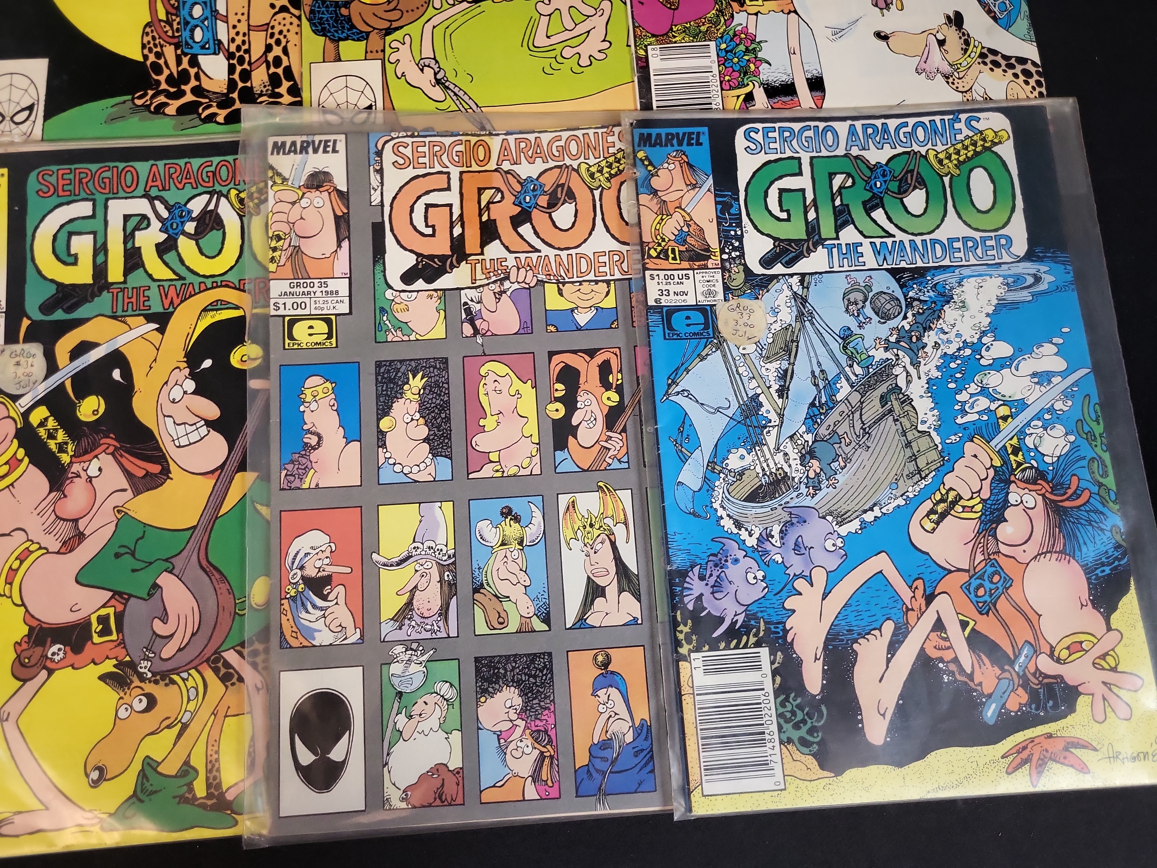 I03706 | A Collection of 15 Sergio Aragones Groo the Wanderer Comic Books Published by Marvel Epic Comics