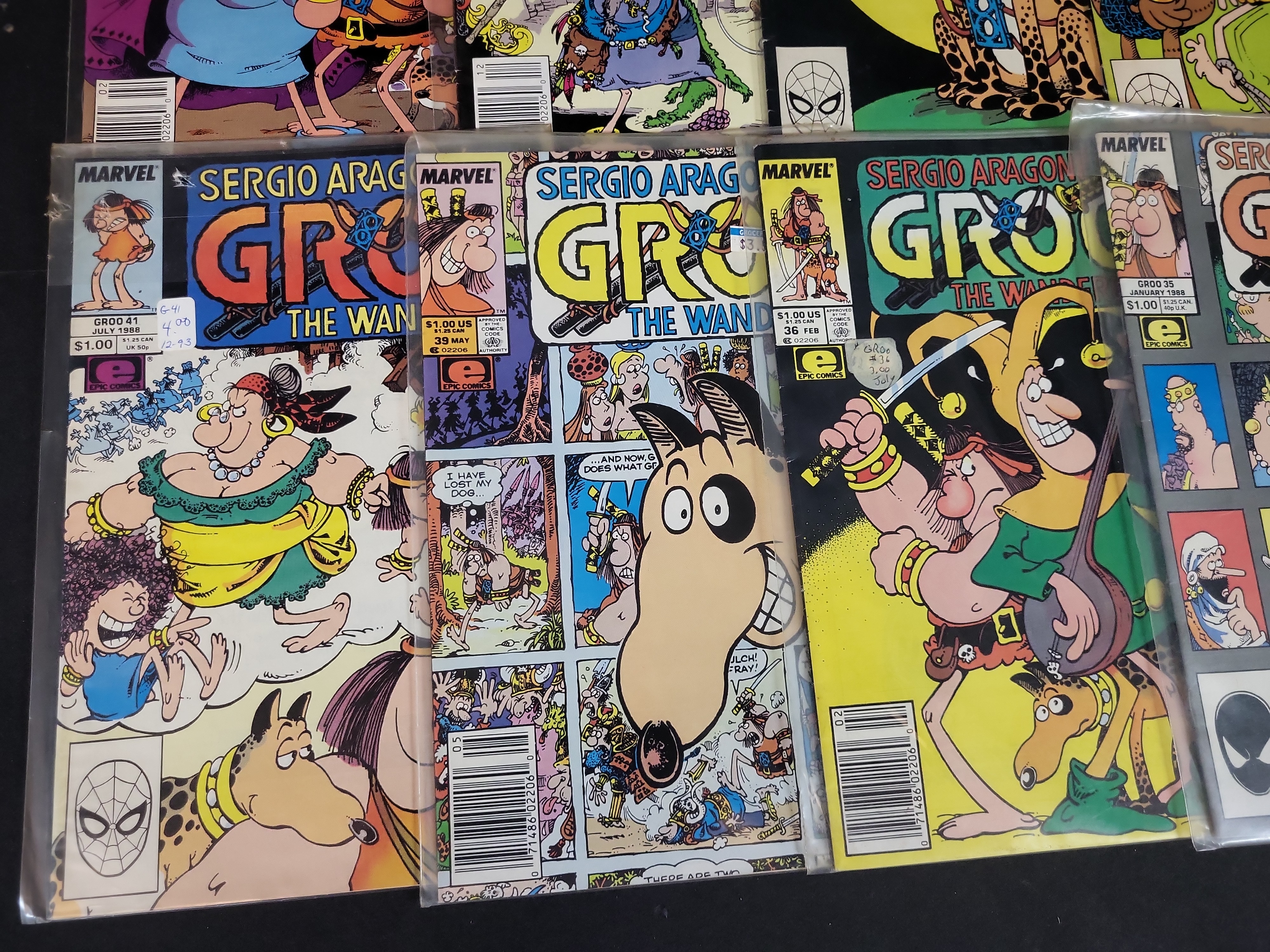 I03706 | A Collection of 15 Sergio Aragones Groo the Wanderer Comic Books Published by Marvel Epic Comics