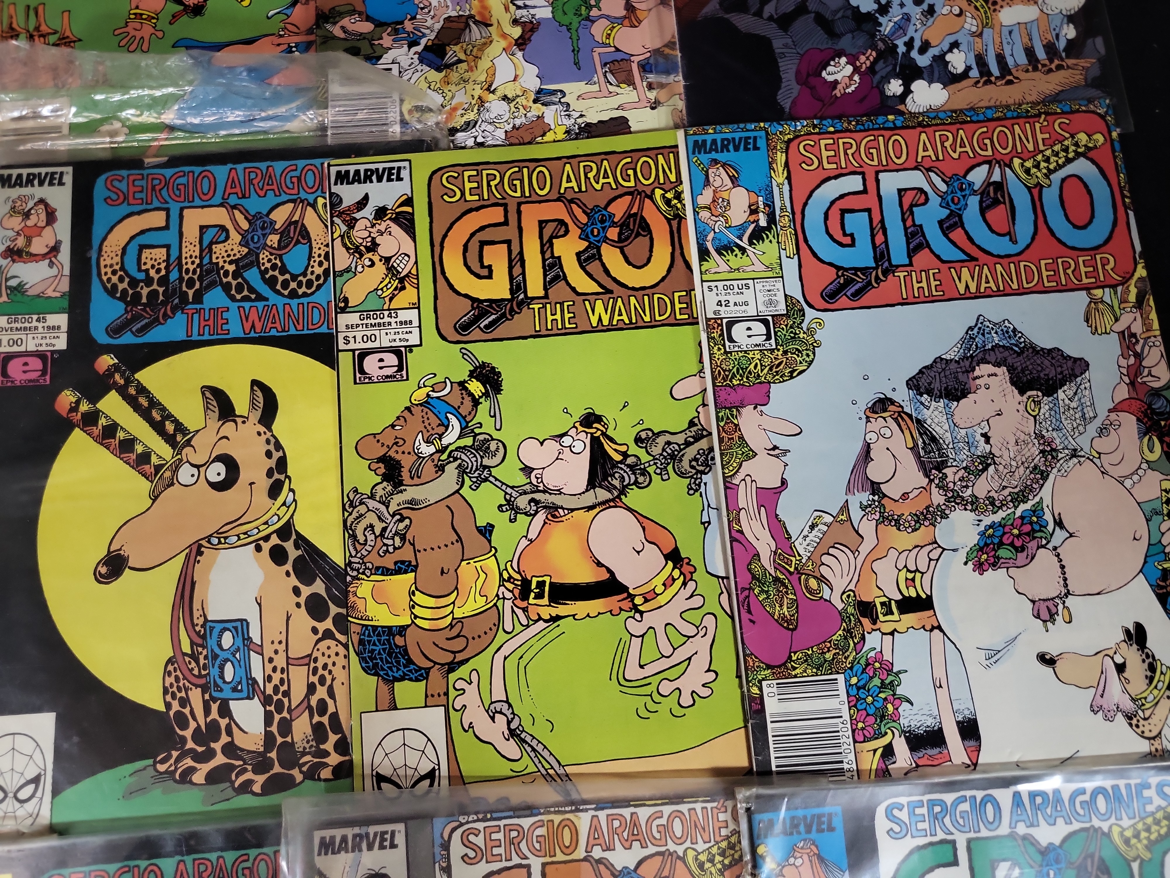 I03706 | A Collection of 15 Sergio Aragones Groo the Wanderer Comic Books Published by Marvel Epic Comics